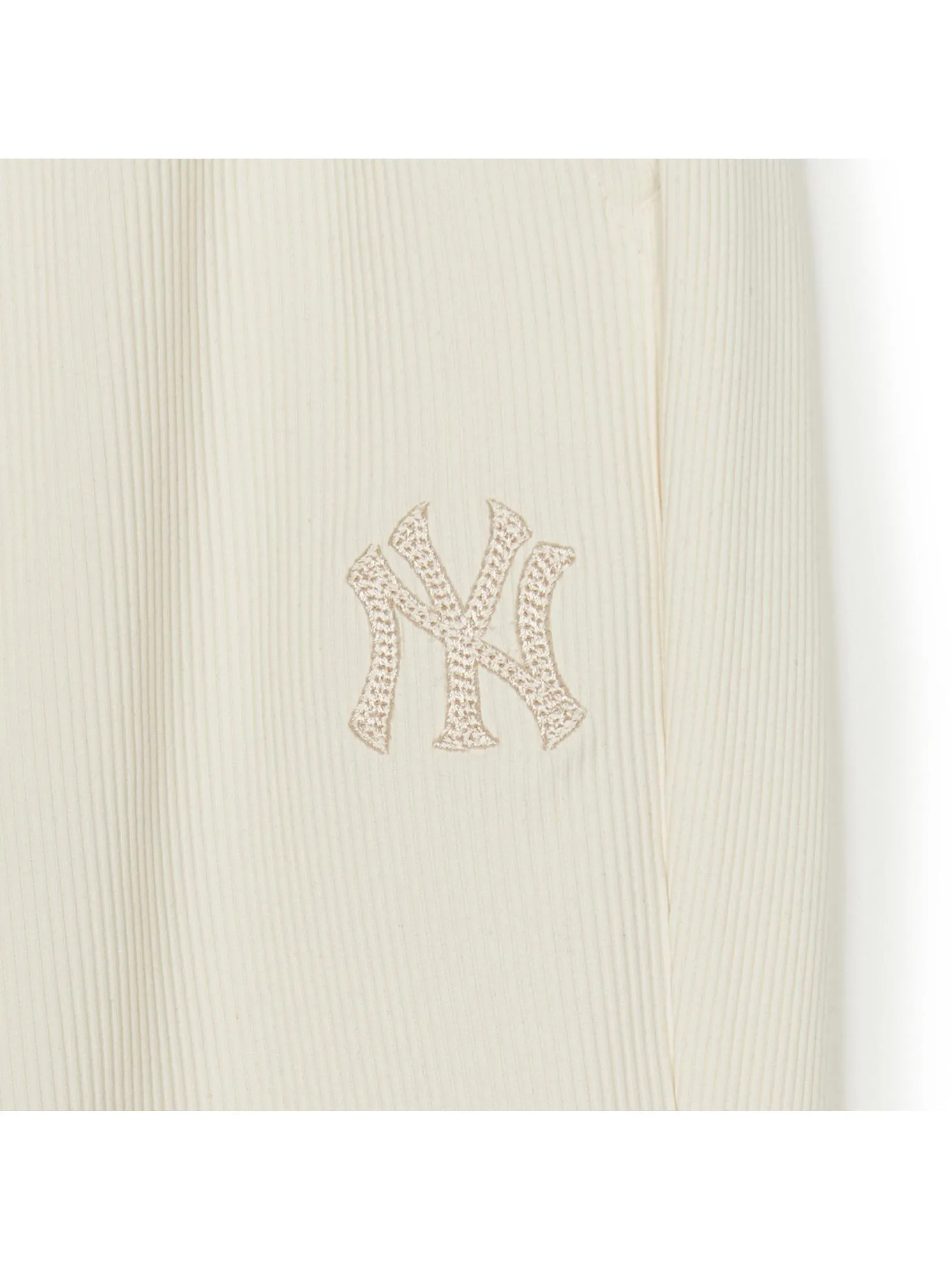 MLB Women S Basic Ribbed Flare Pants Model  3FPTB0551  50CRS  Cream MLB Women S Basic Ribbed Flare Pants Model  3FPTB0551  50CRS  Cream