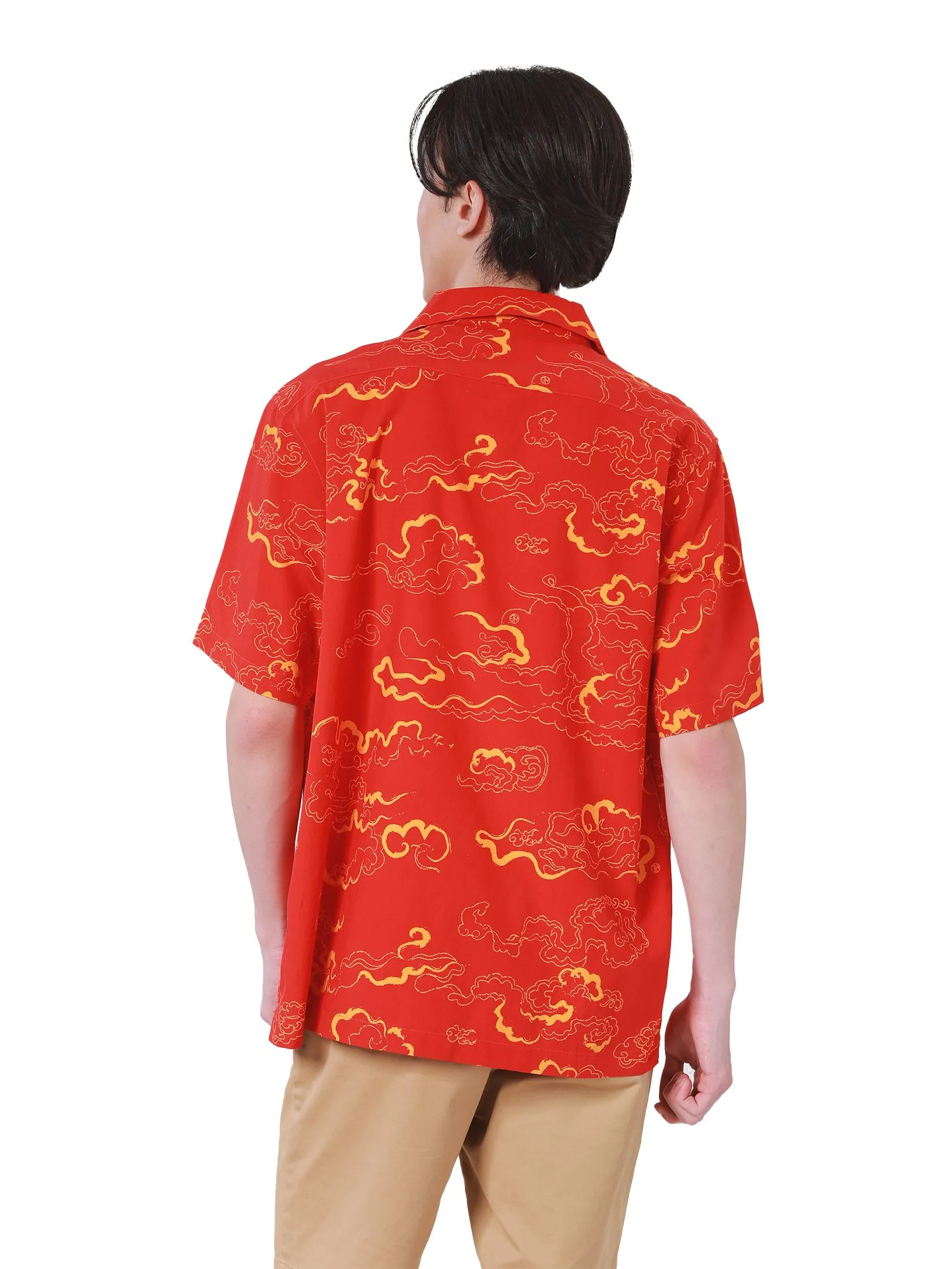 JOHN HENRY Men's Short Sleeves Shirts (Relaxed Fit) CHINESE NEW YEAR Red JOHN HENRY Men's Short Sleeves Shirts (Relaxed Fit) CHINESE NEW YEAR Red