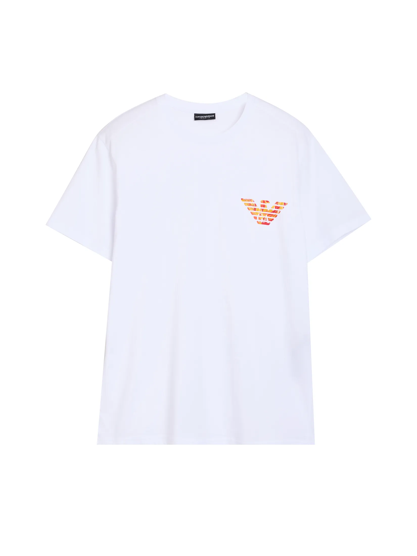 EMPORIO ARMANI Men T-Shirt SS25 White Print Eagle EMPORIO ARMANI Men T-Shirt SS25 White Print Eagle