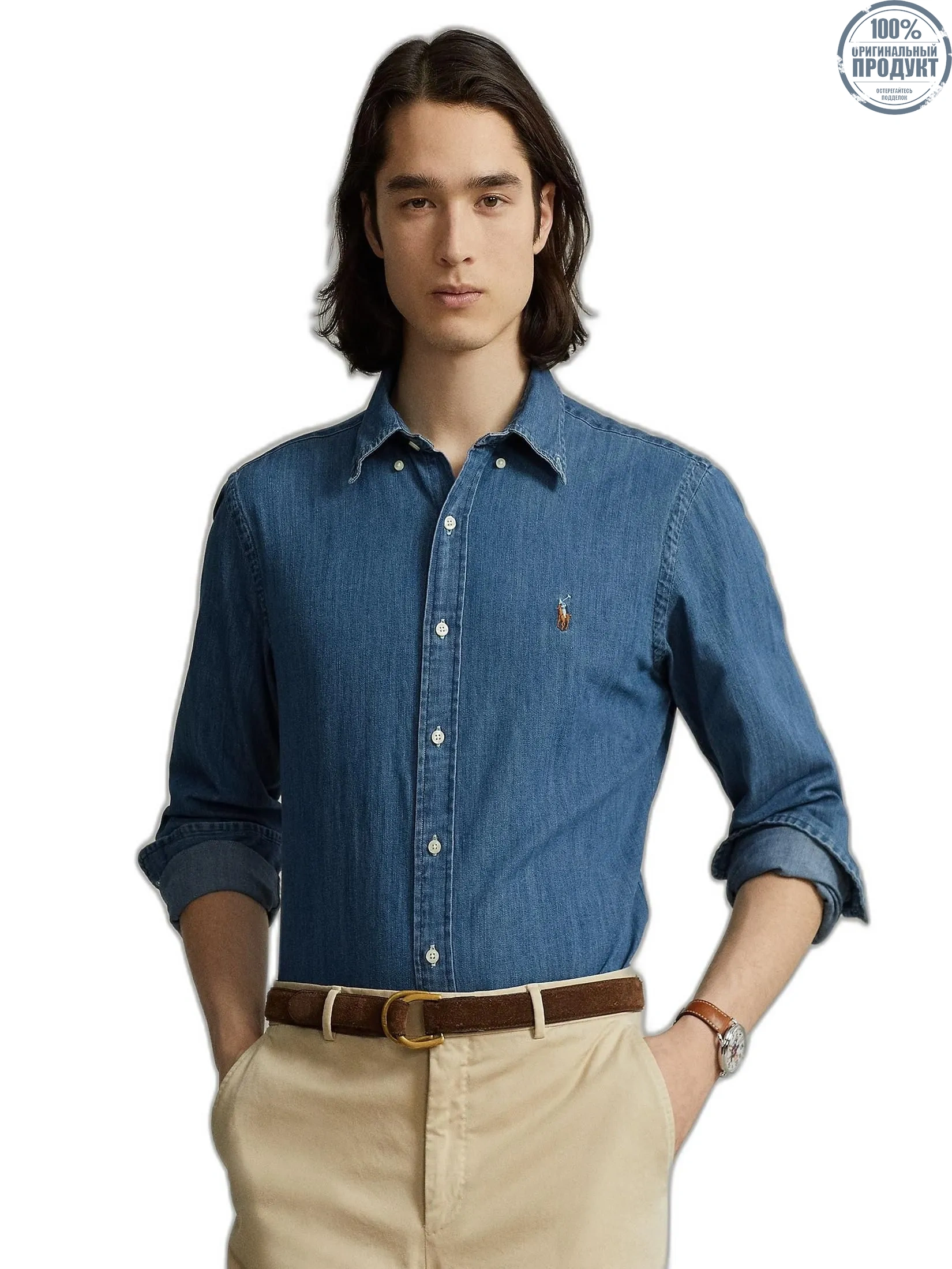 POLO RALPH LAUREN SHIRT-Custom Fit Denim Shirt MNPOWOV16820449 410 NAVY-410 POLO RALPH LAUREN SHIRT-Custom Fit Denim Shirt MNPOWOV16820449 410 NAVY-410