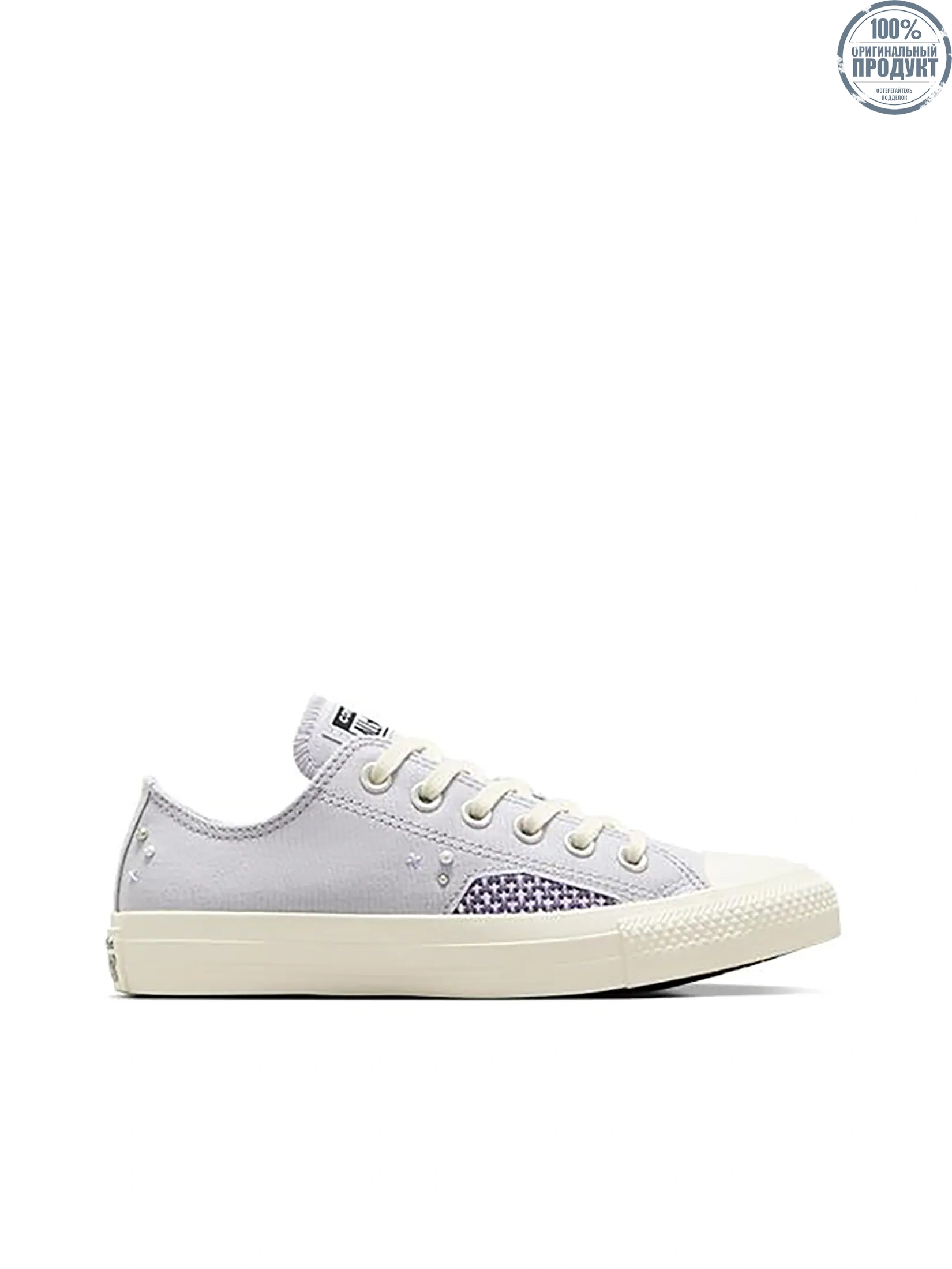 CONVERSE Women Sneakers CTAS Mended Embellishment Ox Grey CONVERSE Women Sneakers CTAS Mended Embellishment Ox Grey