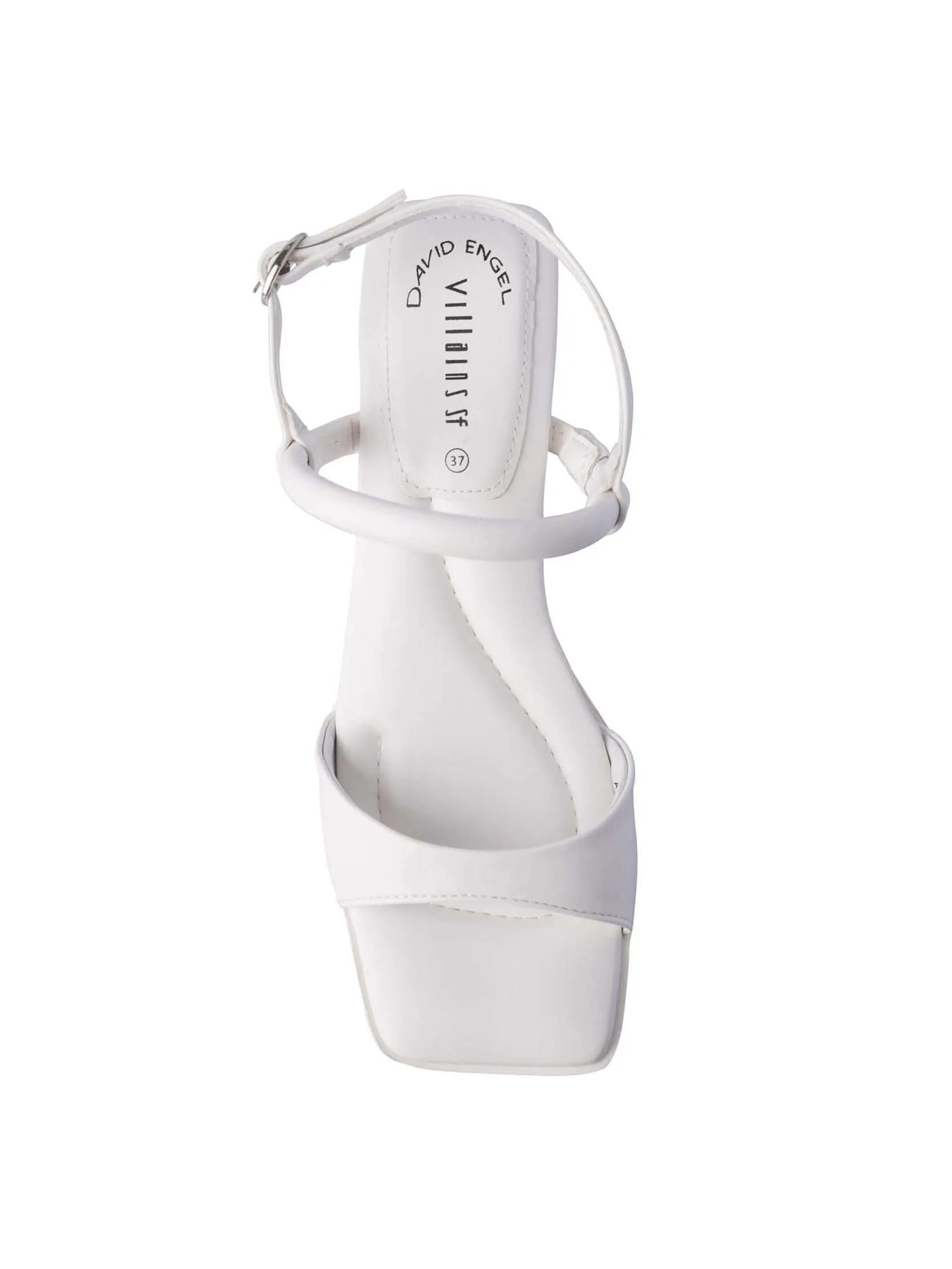 VILLAINS SF RYLEE Women's Comfort Heeled Sandals WHITE VILLAINS SF RYLEE Women's Comfort Heeled Sandals WHITE