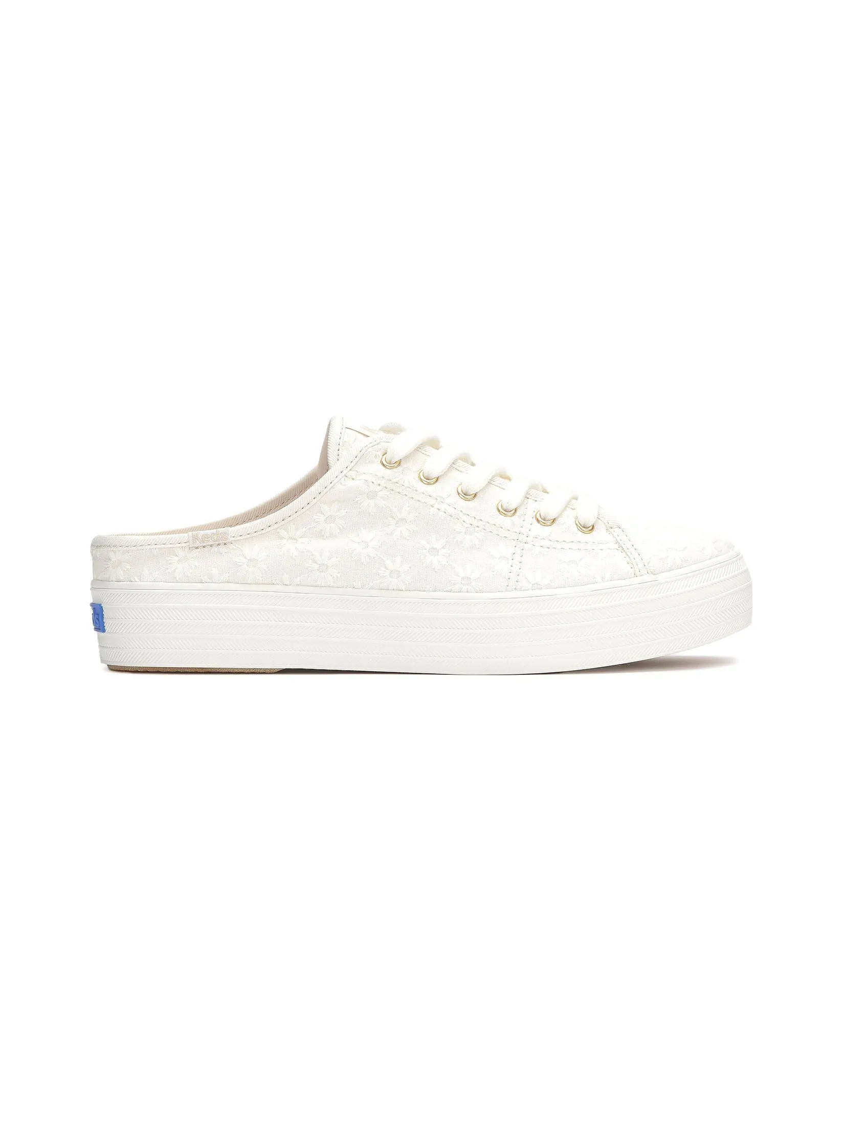KEDS Women Triple Kick Mule Starburst Eyelet Snow White KEDS Women Triple Kick Mule Starburst Eyelet Snow White
