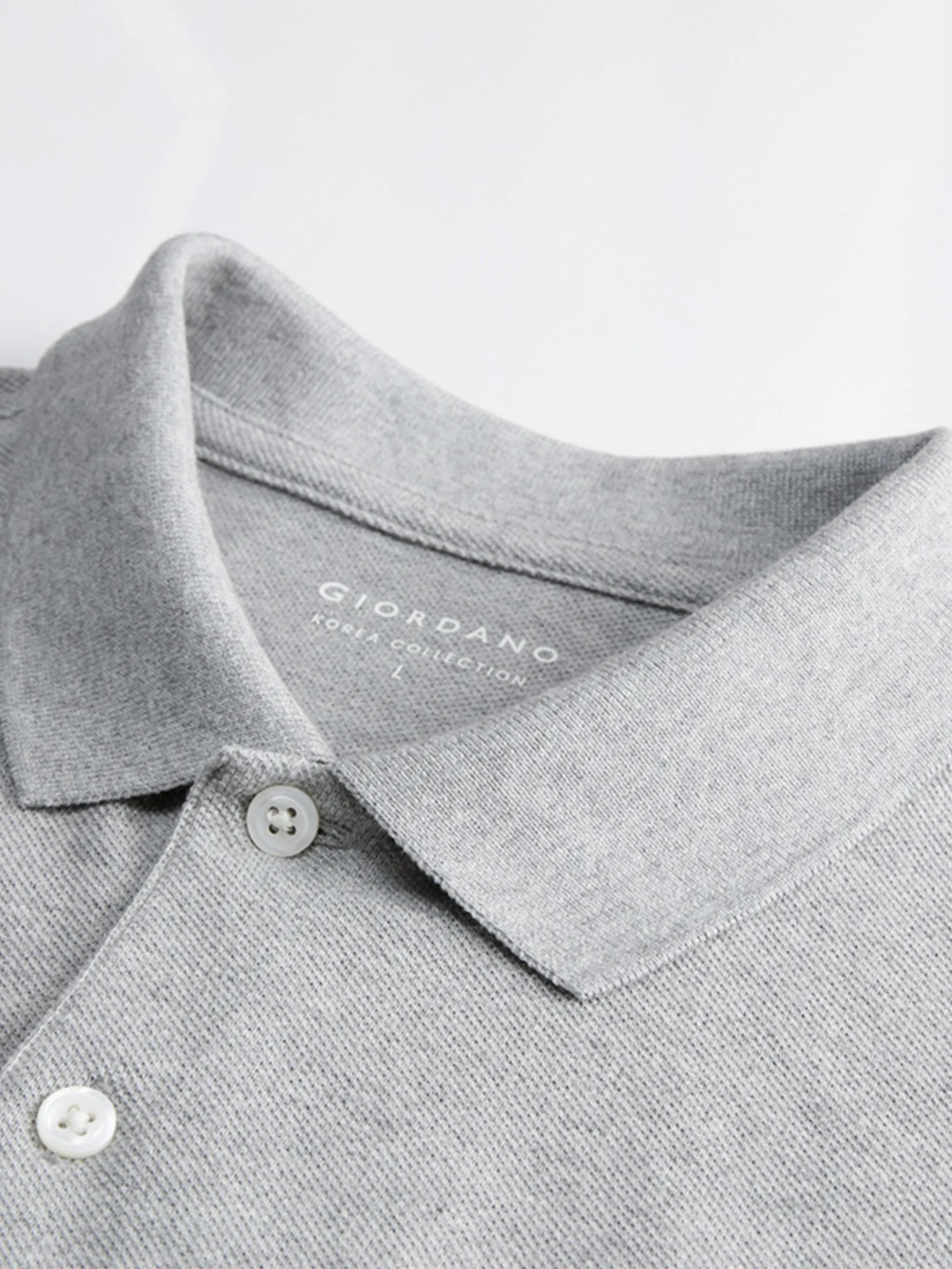 GIORDANO Men s Online Exclusive Pique Polo Shirt (Korea) Mid Grey GIORDANO Men s Online Exclusive Pique Polo Shirt (Korea) Mid Grey