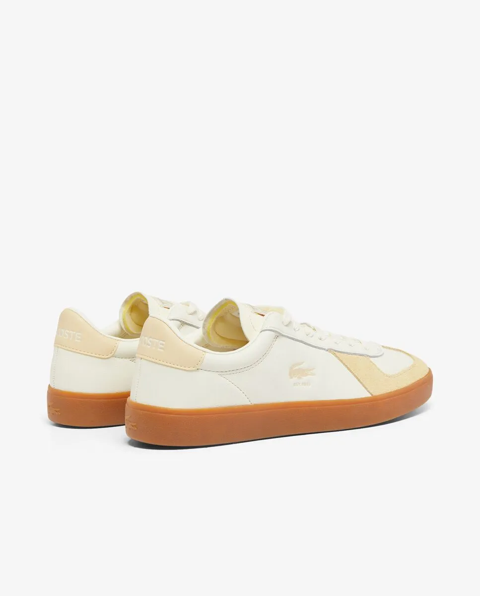 LACOSTE Men’s Baseshot Pro Leather Sneakers Yellow LACOSTE Men’s Baseshot Pro Leather Sneakers Yellow