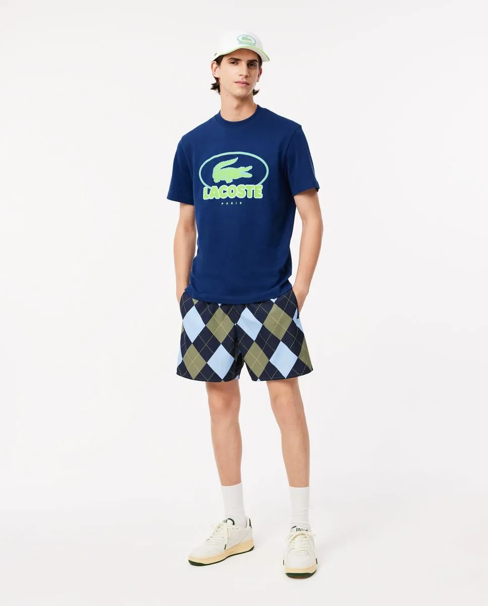 LACOSTE Heavy Cotton Graphic T-shirt Blue LACOSTE Heavy Cotton Graphic T-shirt Blue
