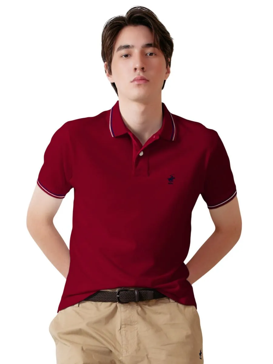 BEVERLY HILLS POLO CLUB Red Men Polo Shirts Model BN2A636 BEVERLY HILLS POLO CLUB Red Men Polo Shirts Model BN2A636