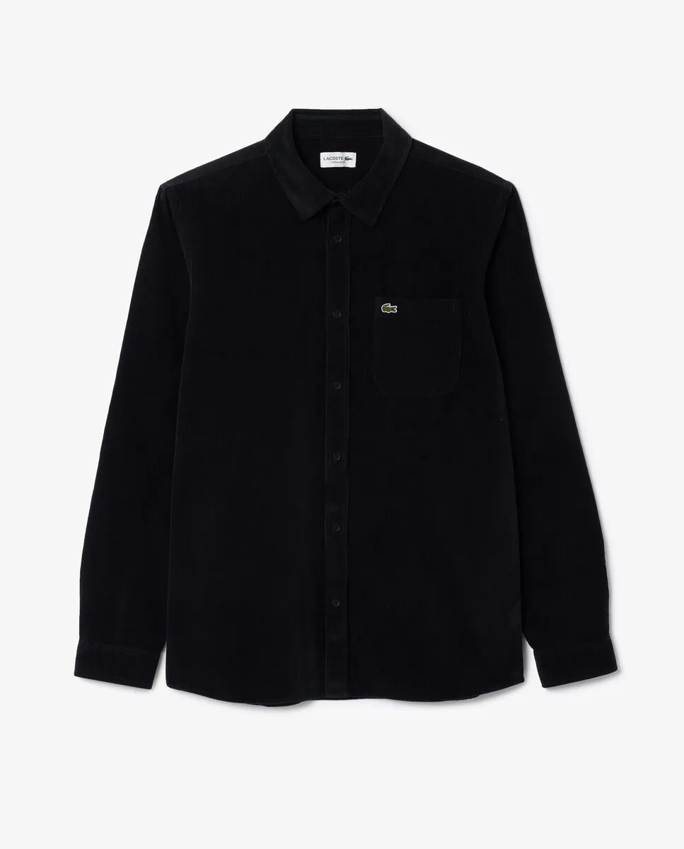 LACOSTE Regular Fit Velour Shirt Blue LACOSTE Regular Fit Velour Shirt Blue