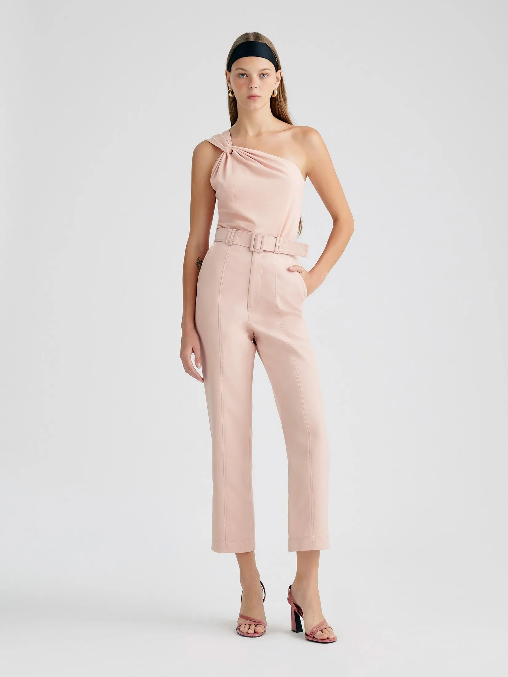 ASV (AW24)Cyra Belt Tapered Women Pants Beige ASV (AW24)Cyra Belt Tapered Women Pants Beige