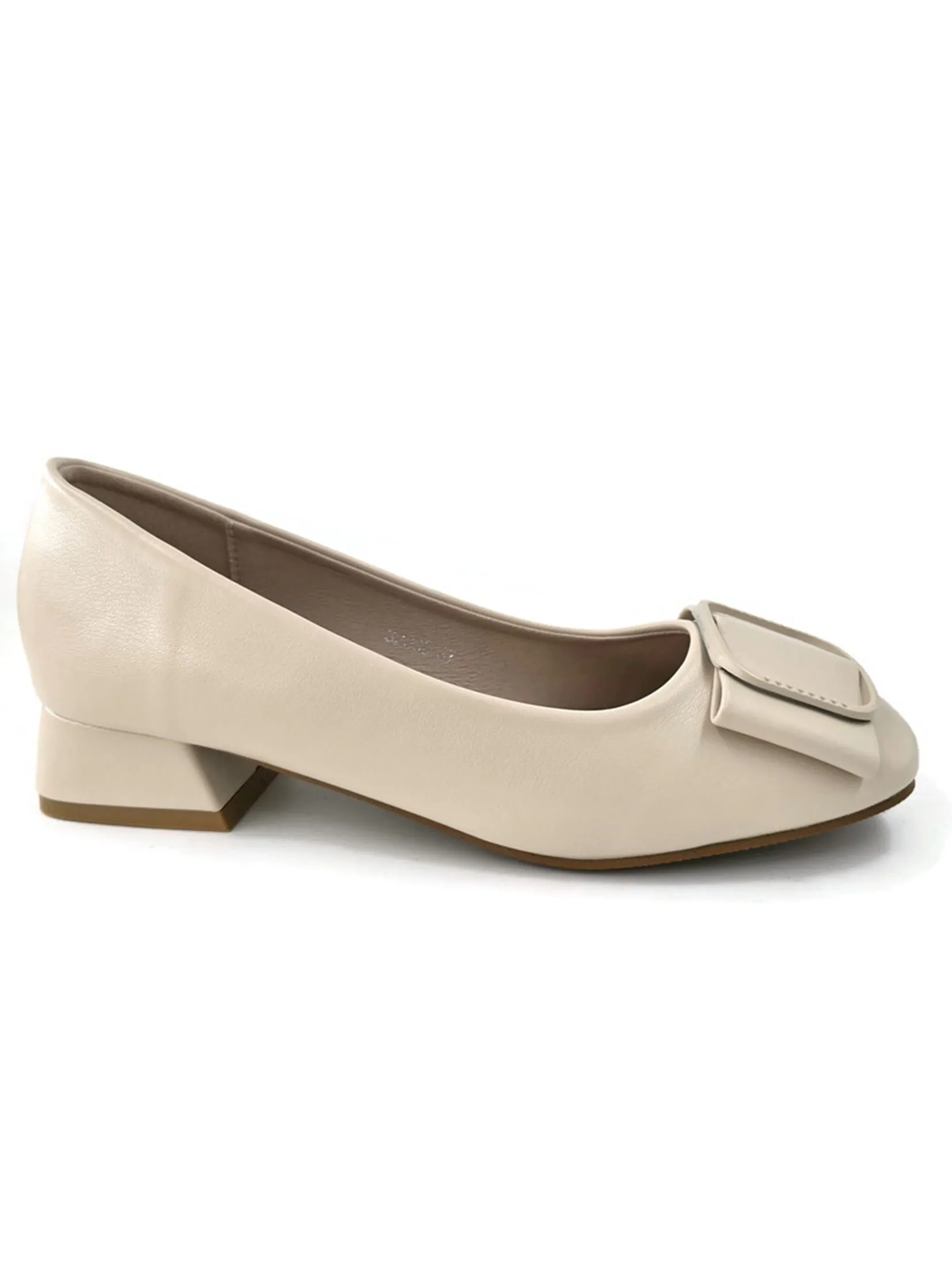 KLIN Woman Rounded Toe Court Shoes Beige KLIN Woman Rounded Toe Court Shoes Beige