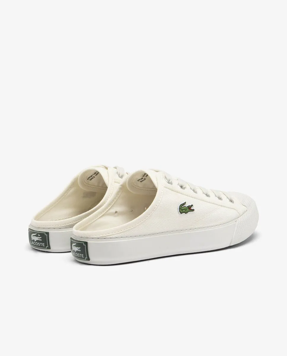 LACOSTE Women’s Backcourt Mules White LACOSTE Women’s Backcourt Mules White