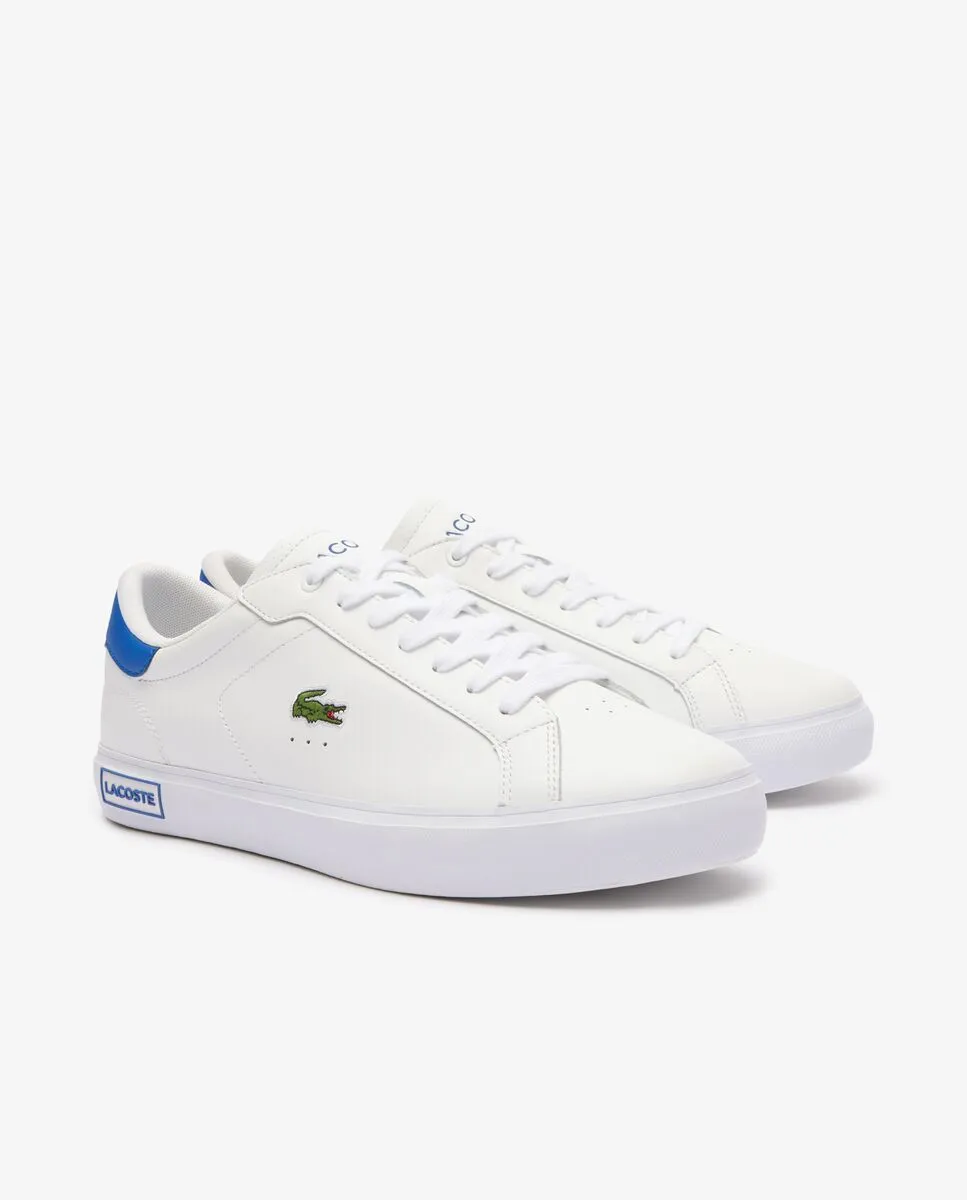 LACOSTE White  Men’s Powercourt Leather Trainers LACOSTE White  Men’s Powercourt Leather Trainers