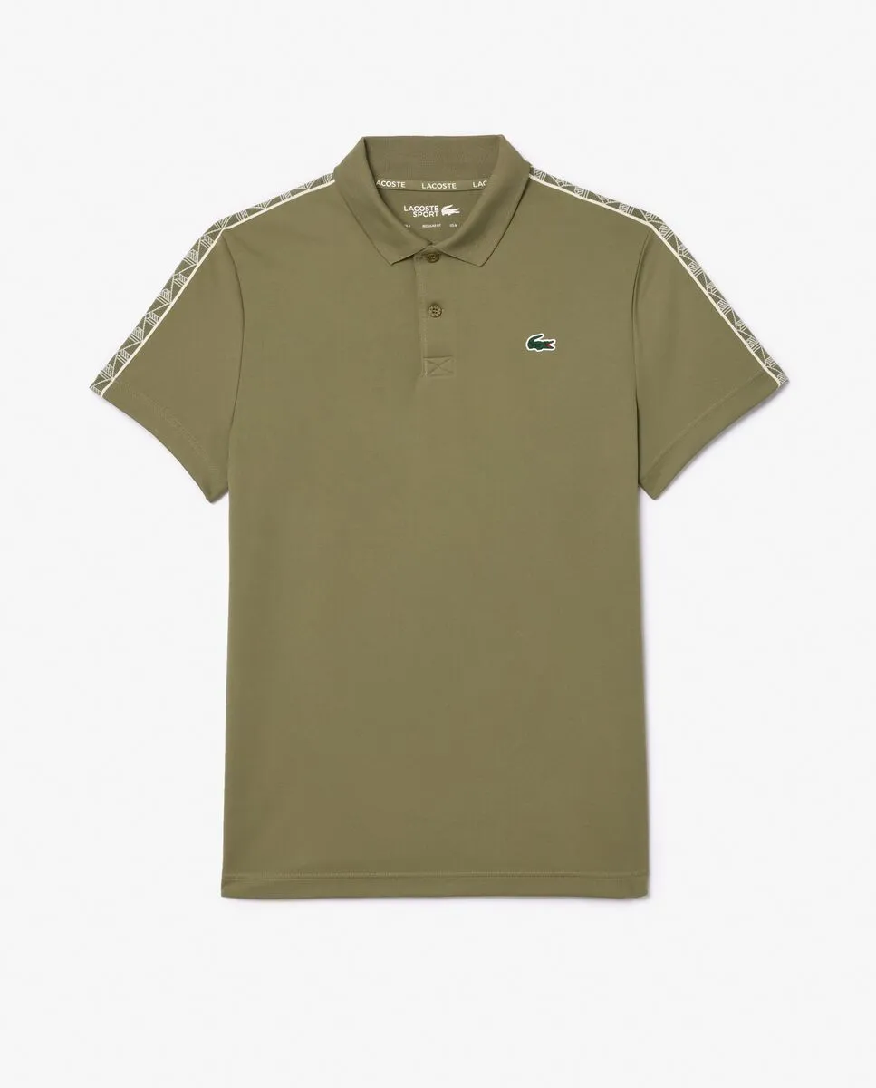 LACOSTE Regular Fit Ultra Dry Piqu  Tennis Polo Shirt Green LACOSTE Regular Fit Ultra Dry Piqu  Tennis Polo Shirt Green