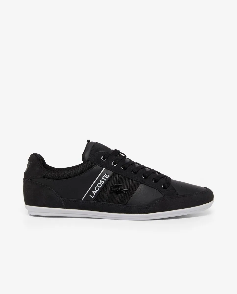 LACOSTE Men’s Chaymon Suede Sneakers Black LACOSTE Men’s Chaymon Suede Sneakers Black