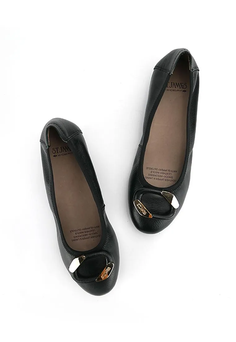 ST.JAMES Black Wedges Lily ST.JAMES Black Wedges Lily