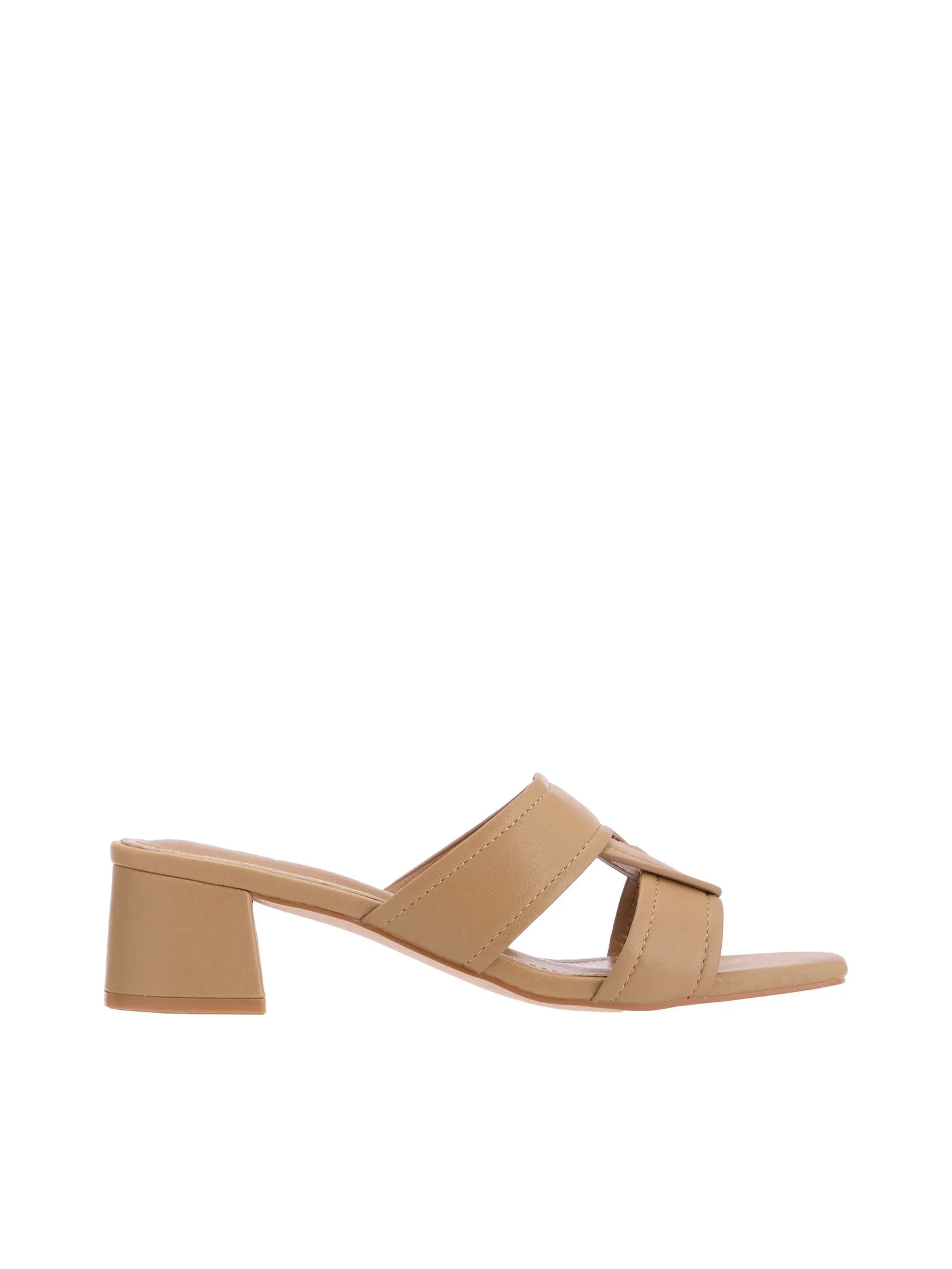 FOF Women Heels Simple Strap Beige FOF Women Heels Simple Strap Beige