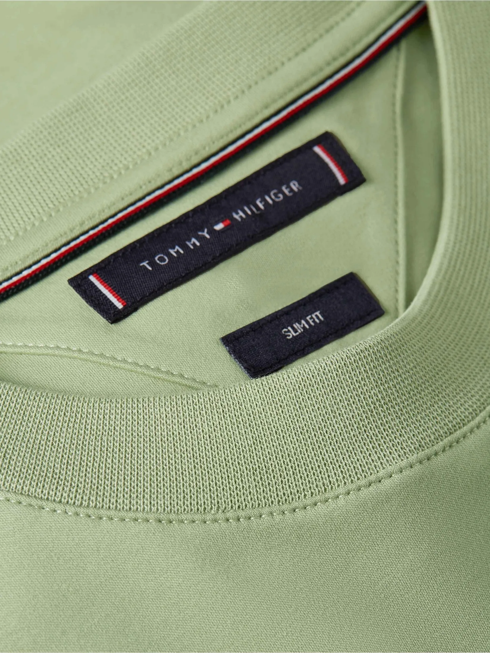 TOMMY HILFIGER Men TEE GREEN Slim TOMMY HILFIGER Men TEE GREEN Slim