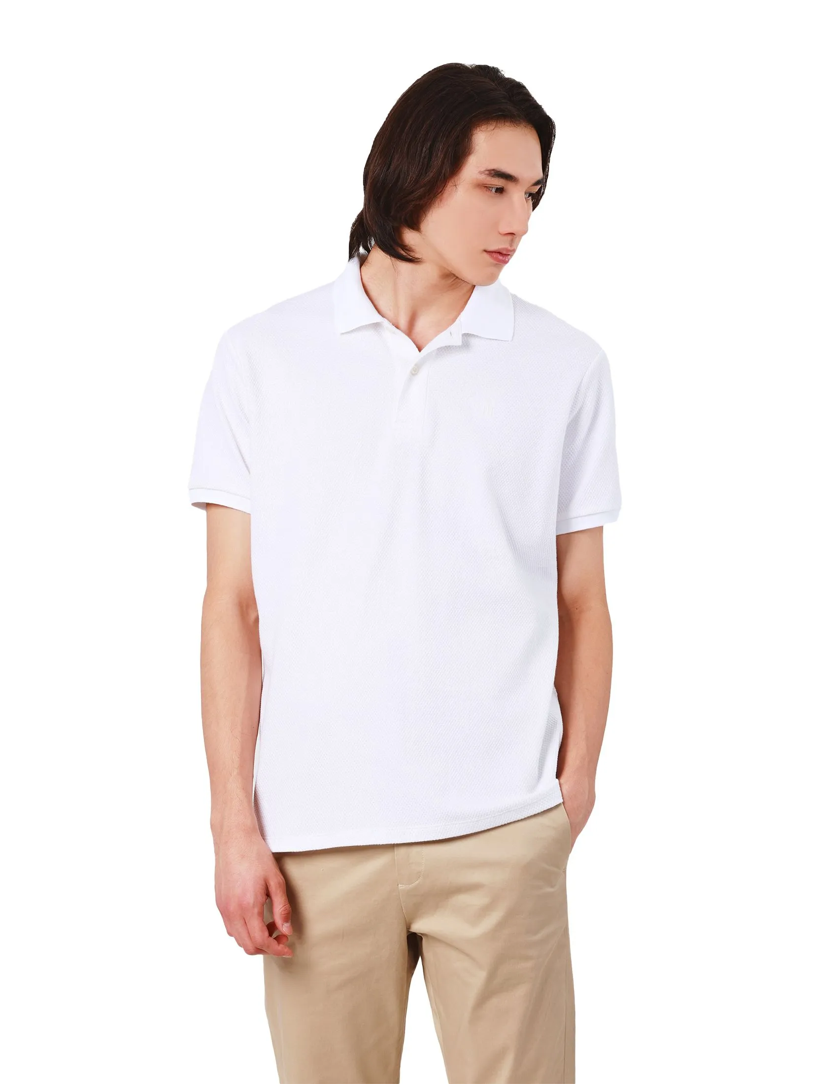JOHN HENRY Men's Polo (Slim Fit) Rejuvenate Vacation Off White JOHN HENRY Men's Polo (Slim Fit) Rejuvenate Vacation Off White