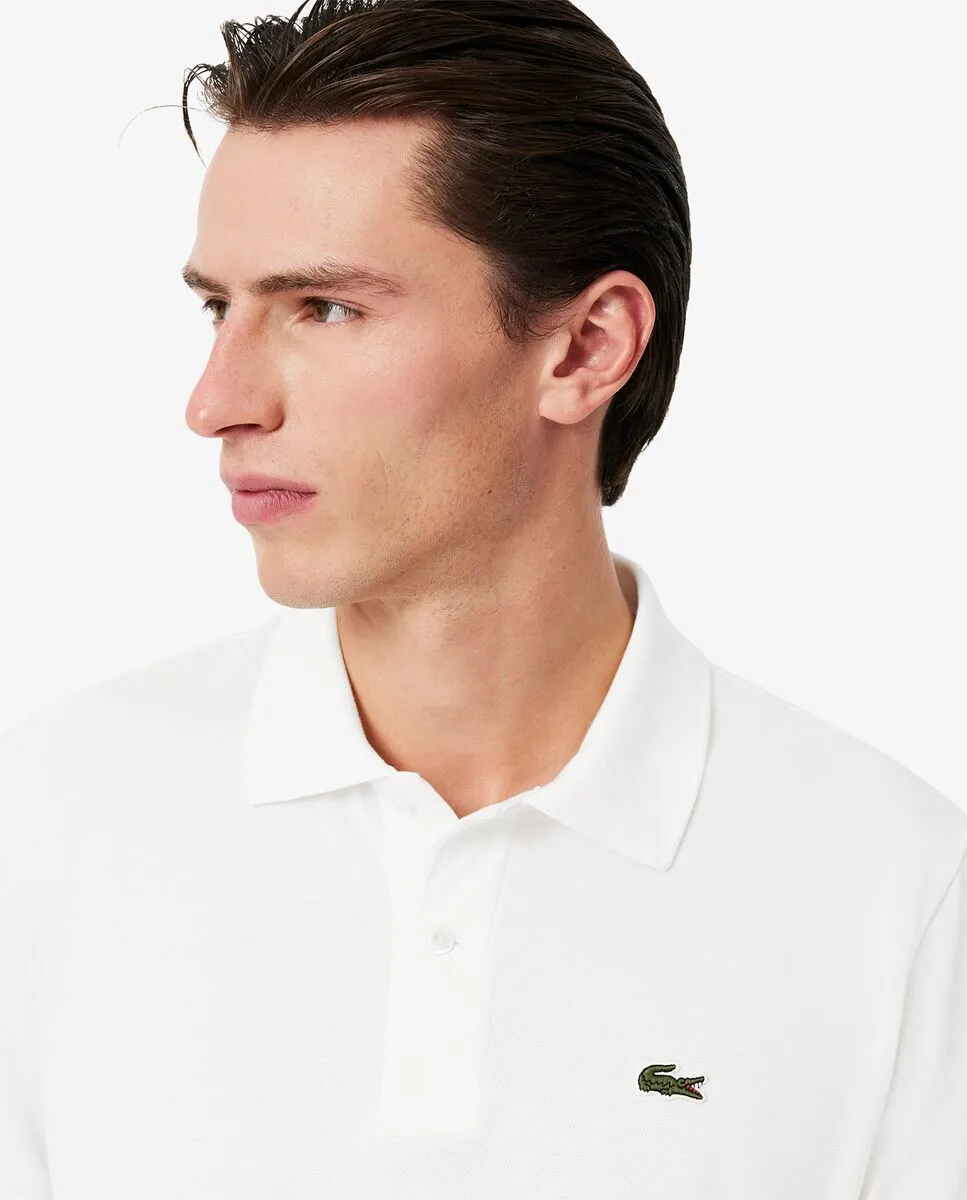 LACOSTE Classic Fit L.12.12 LIGHT Piqu  Polo Shirt White LACOSTE Classic Fit L.12.12 LIGHT Piqu  Polo Shirt White