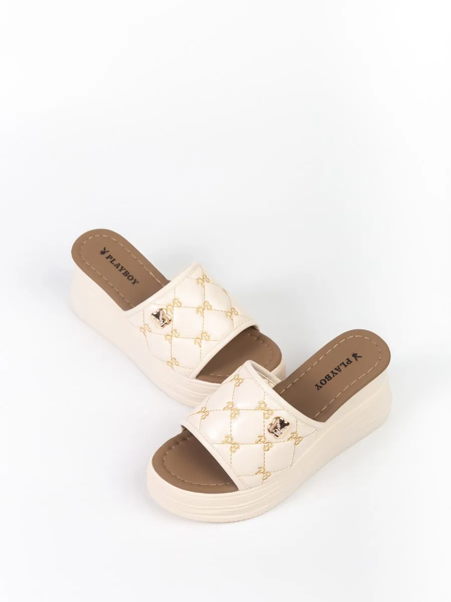 PLAYBOY Women Wedge heels  ST-HS244C120  Latte(WH) PLAYBOY Women Wedge heels  ST-HS244C120  Latte(WH)