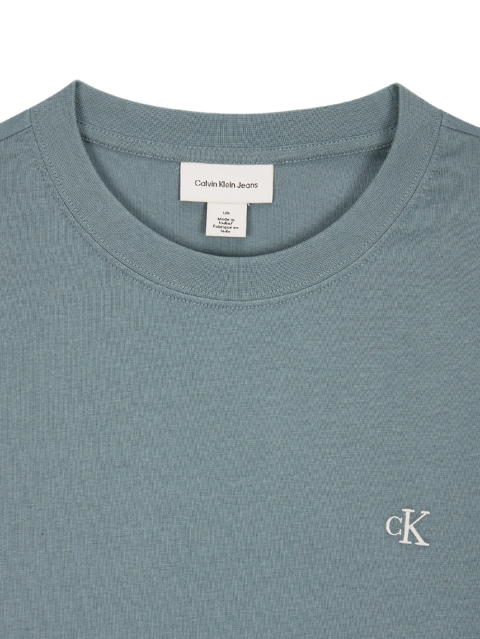 CALVIN KLEIN Men s Relaxed Fit Archive Logo Short Sleeve T-Shirt Blue Gray CALVIN KLEIN Men s Relaxed Fit Archive Logo Short Sleeve T-Shirt Blue Gray
