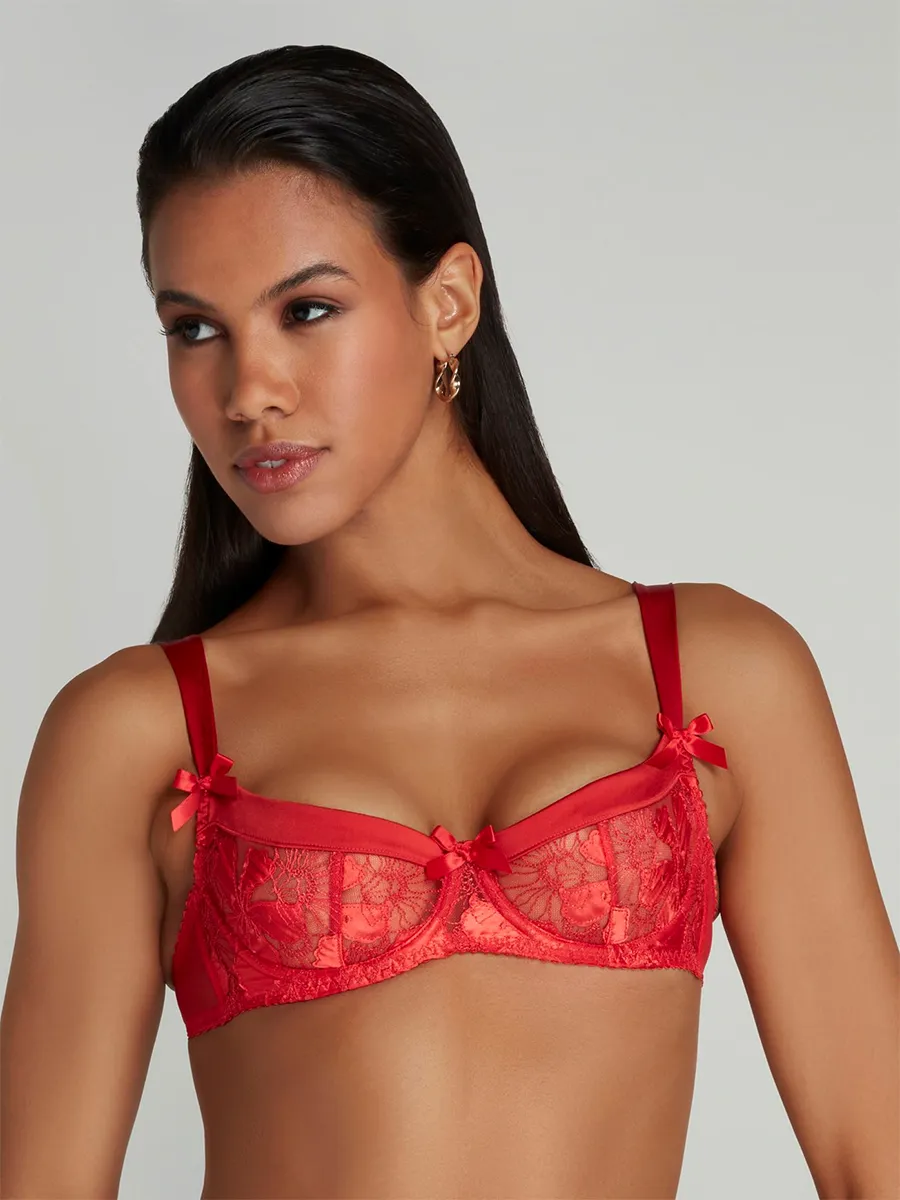 AGENT PROVOCATEUR Women Plunge Balconette Bra Red AGENT PROVOCATEUR Women Plunge Balconette Bra Red