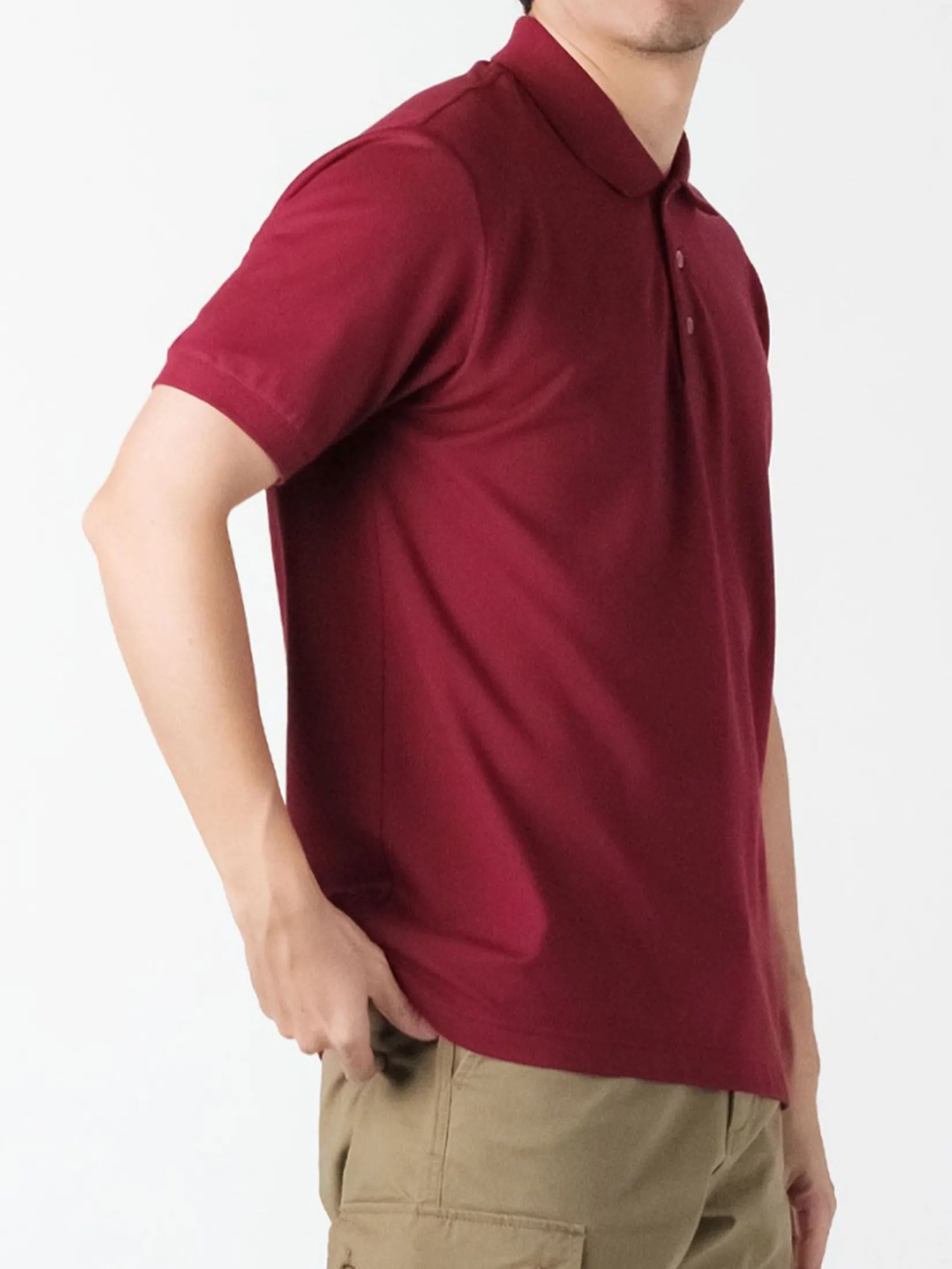 Era-won Men's Polo Slim Fit Maroon Era-won Men's Polo Slim Fit Maroon