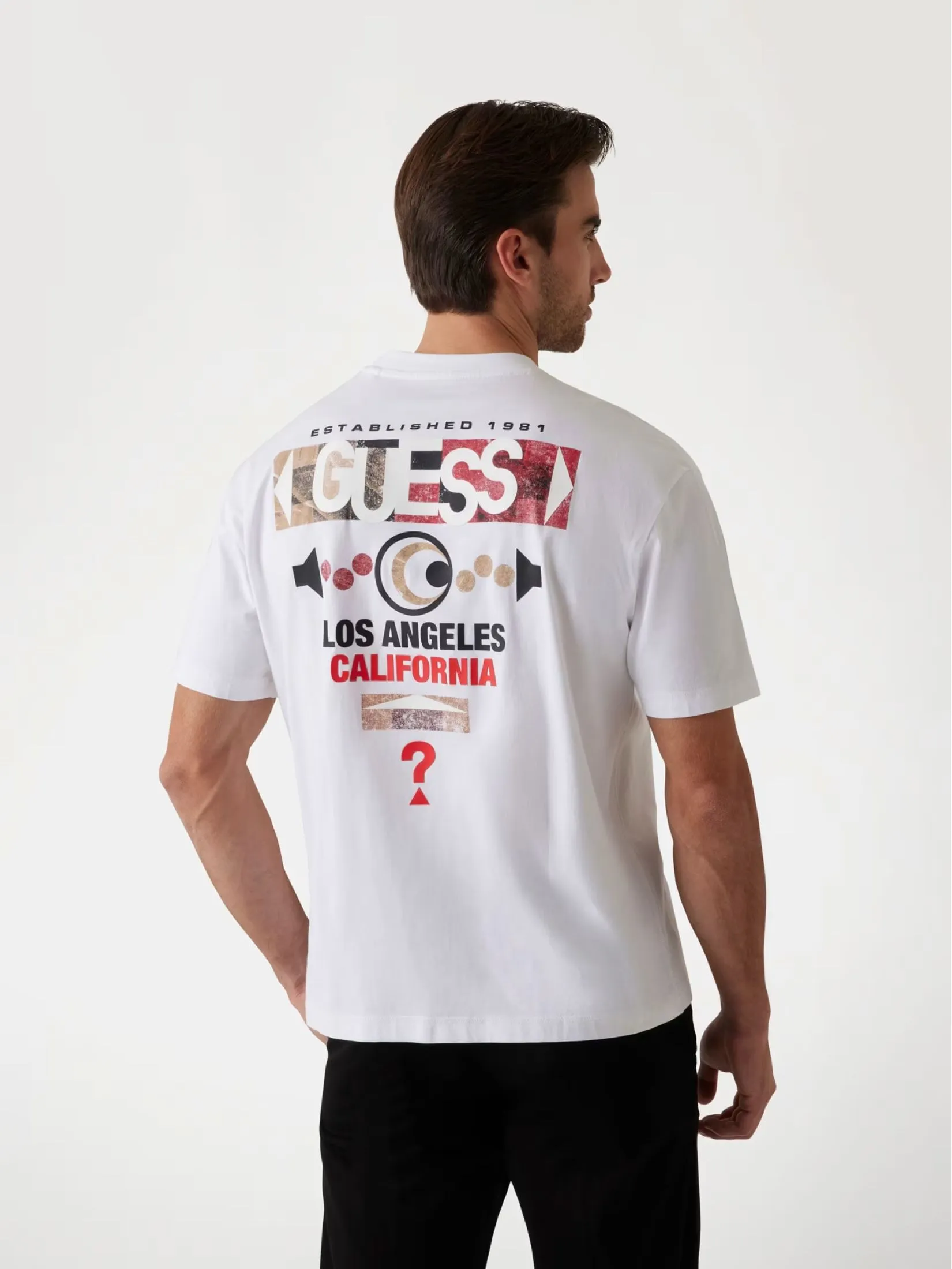 GUESS GUESS MEN  Logo print T-shirt M5RI03I3Z14 - White GUESS GUESS MEN  Logo print T-shirt M5RI03I3Z14 - White