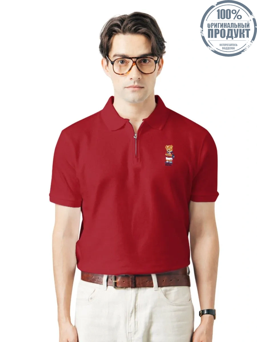 BEVERLY HILLS POLO CLUB Red Men Polo Shirts Model BN2B166 BEVERLY HILLS POLO CLUB Red Men Polo Shirts Model BN2B166