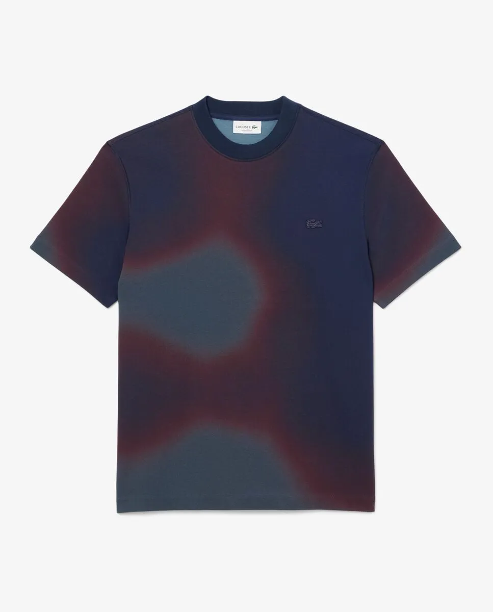 LACOSTE Ombr  Print Jersey T-Shirt Blue LACOSTE Ombr  Print Jersey T-Shirt Blue