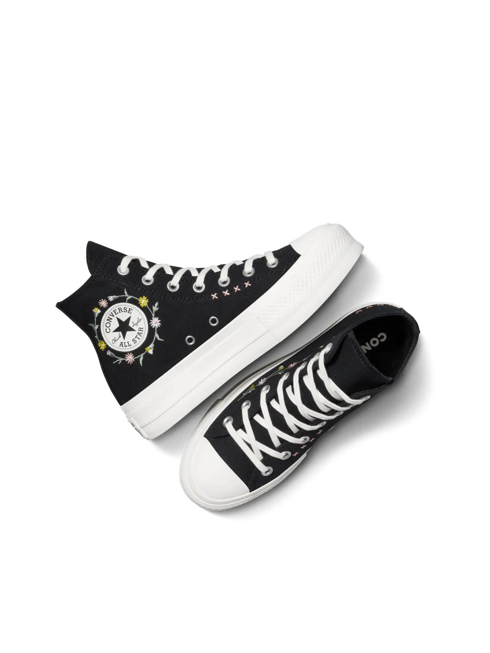 CONVERSE Women Sneakers CTAS Lift Joyful Florals Hi Black CONVERSE Women Sneakers CTAS Lift Joyful Florals Hi Black