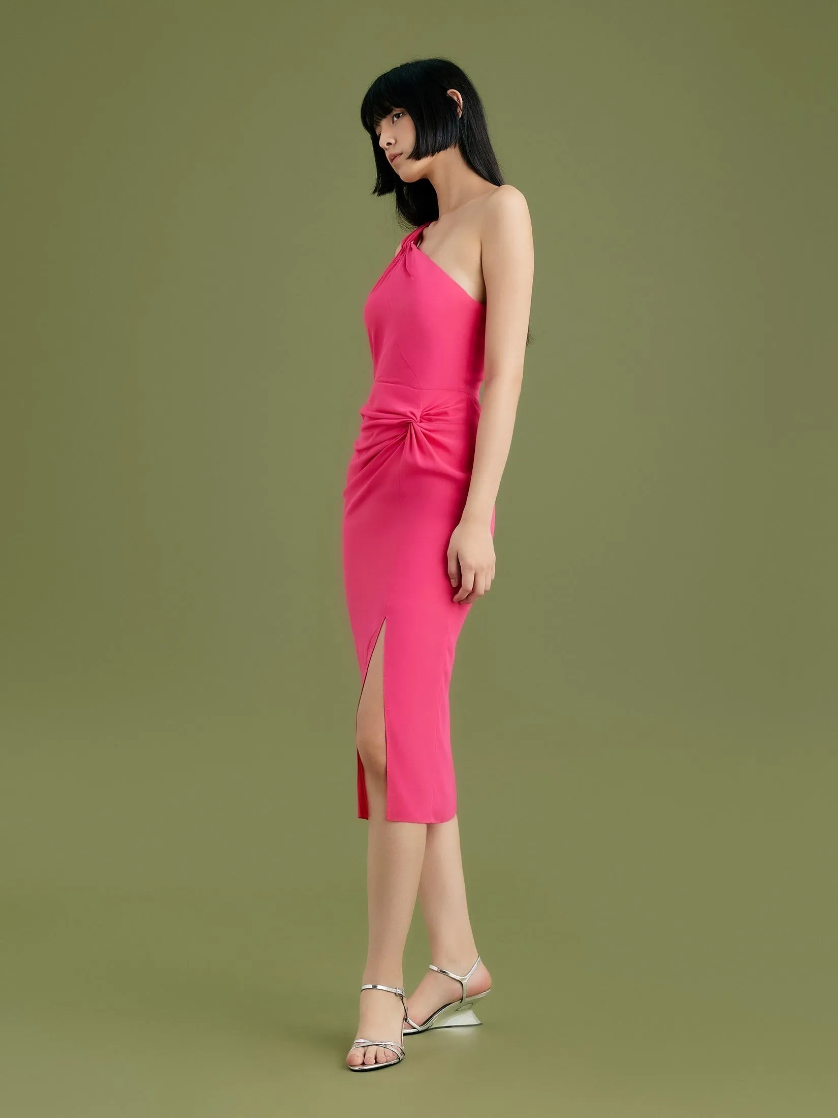 ASV (AW24) Cyra Draped Women Dress Pink ASV (AW24) Cyra Draped Women Dress Pink