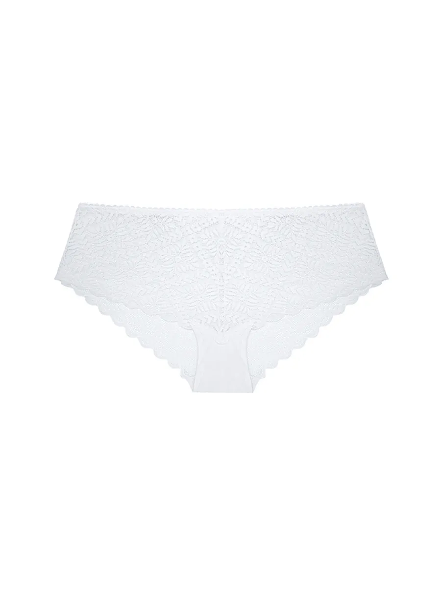 SABINA Mad Moiselle Basic Lace Winter 23 Boyleg Panty - White SABINA Mad Moiselle Basic Lace Winter 23 Boyleg Panty - White