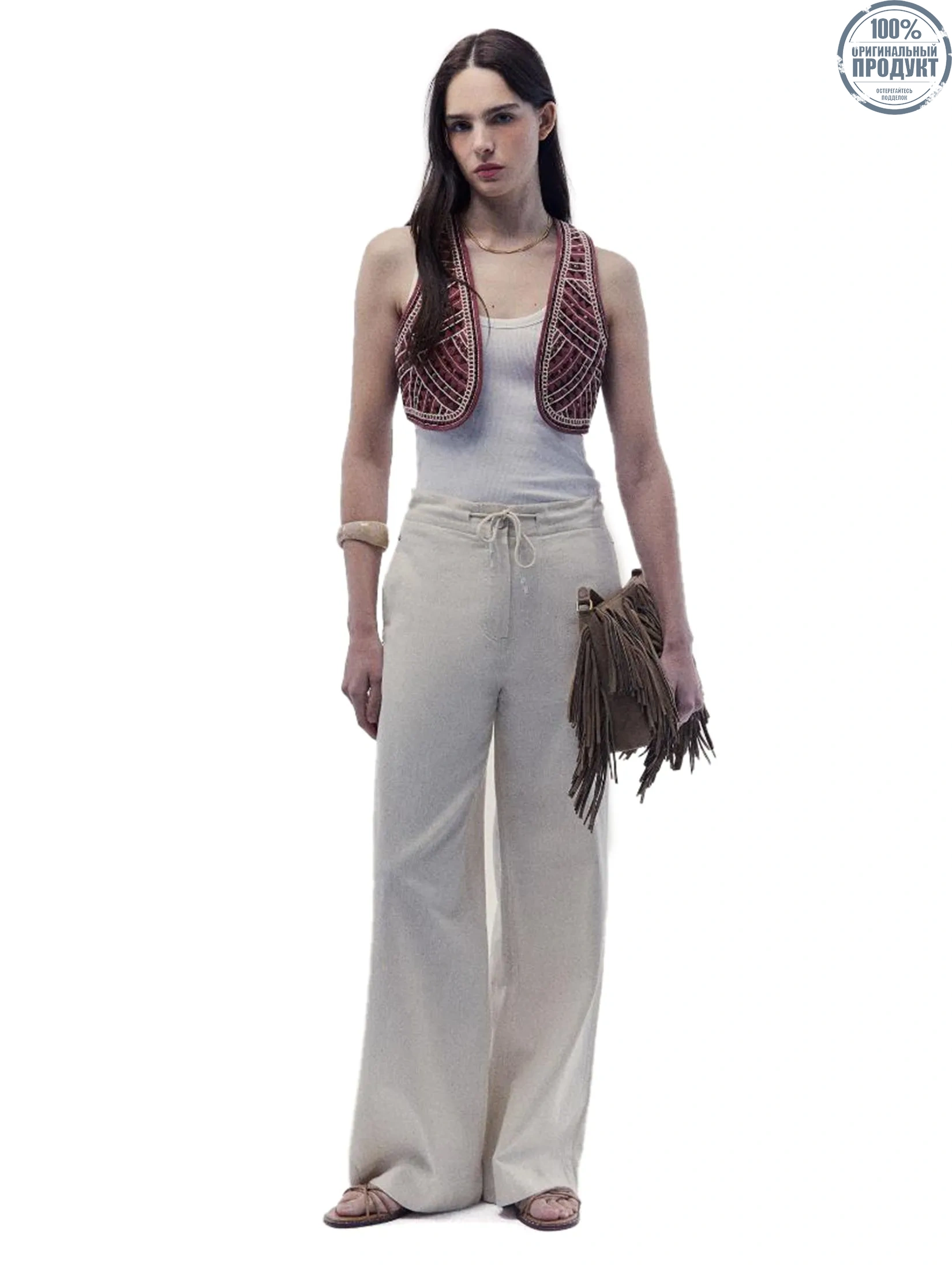 SFERA Women Trousers Linen Twill White SFERA Women Trousers Linen Twill White