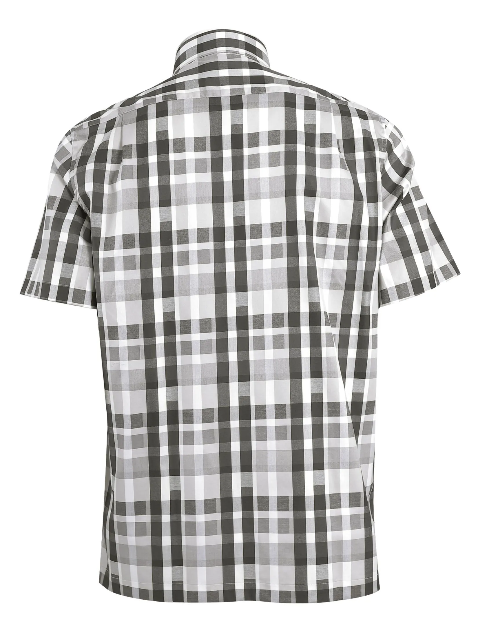 DAKS Men Short Sleeve Shirt Regular Fit Grey DAKS Men Short Sleeve Shirt Regular Fit Grey
