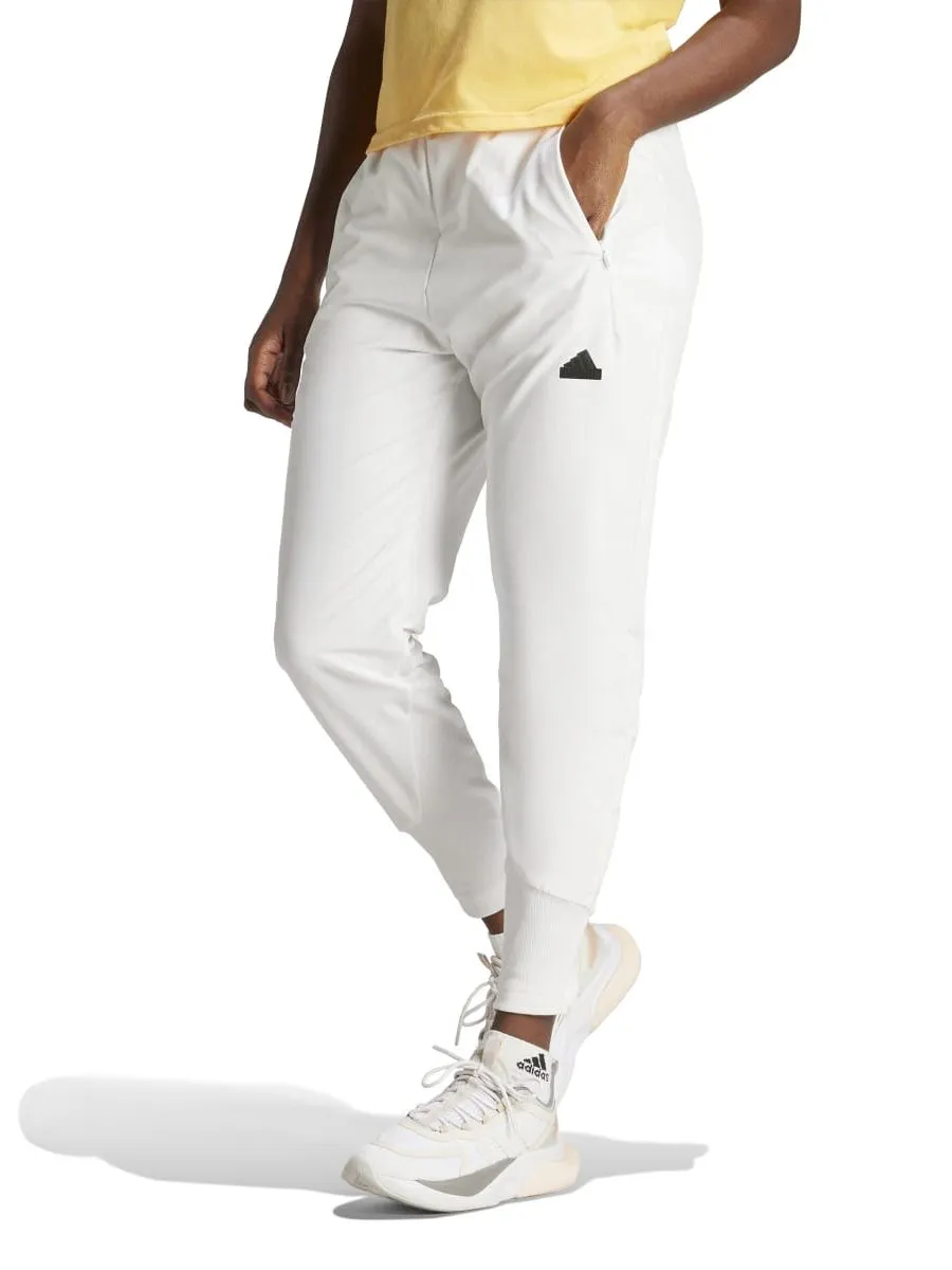 ADIDAS Women Straight Pants Z.N.E. Woven White ADIDAS Women Straight Pants Z.N.E. Woven White