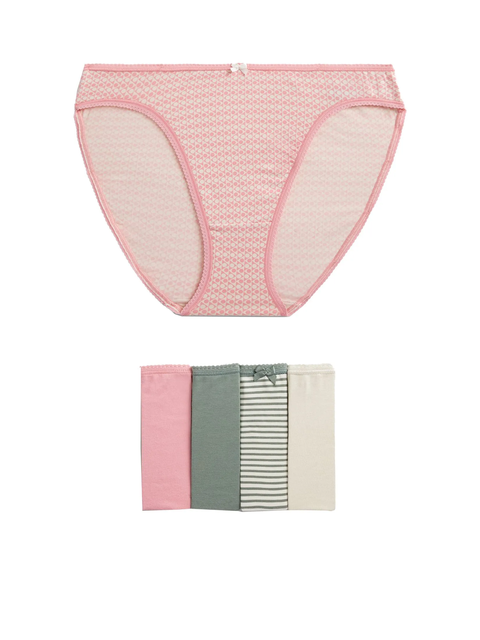 MARKS & SPENCER Women Briefs High Leg Knickers Cotton Lycra 5pk Multi-Color MARKS & SPENCER Women Briefs High Leg Knickers Cotton Lycra 5pk Multi-Color