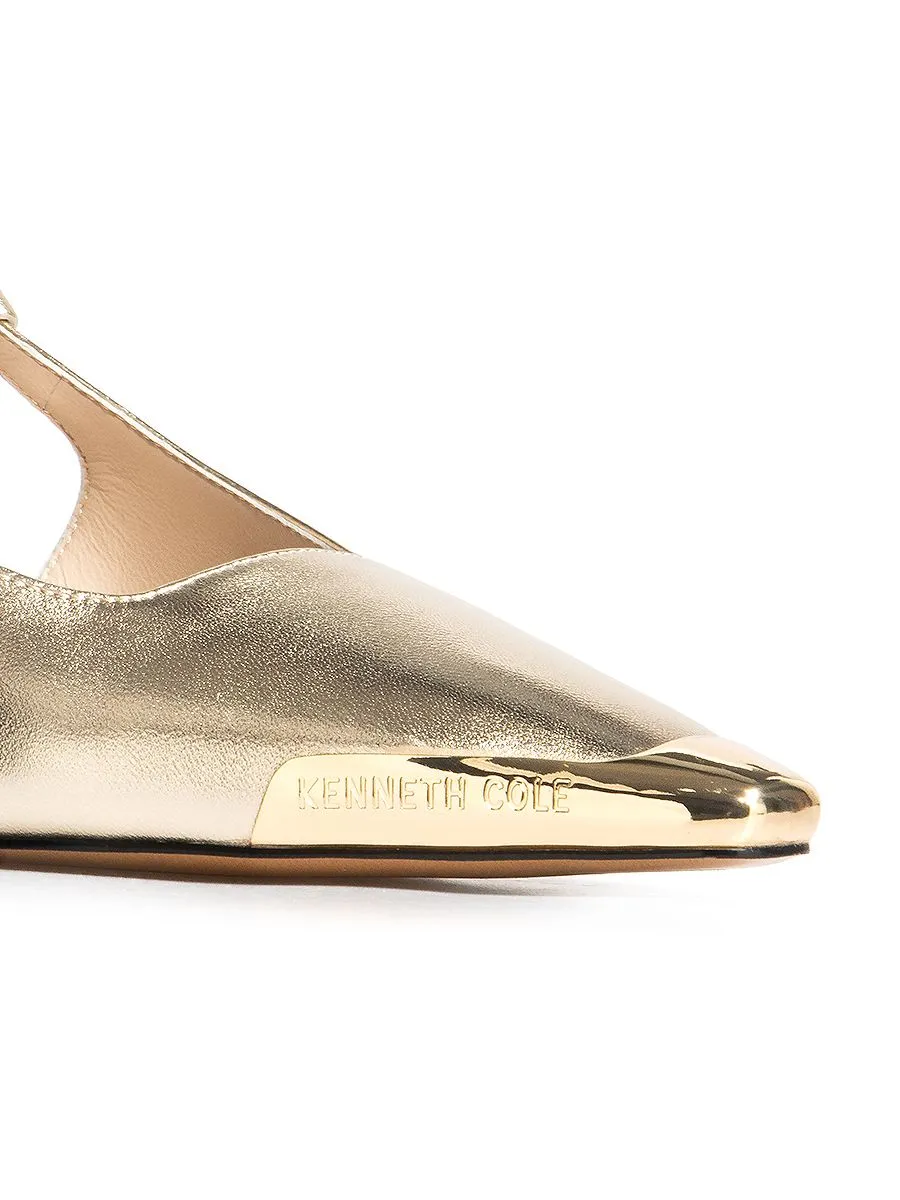 KENNETH COLE WOMEN HEELS ADIA SLINGBACKS X ANNE THONGPRASOM / CHAMPAGNE KENNETH COLE WOMEN HEELS ADIA SLINGBACKS X ANNE THONGPRASOM / CHAMPAGNE
