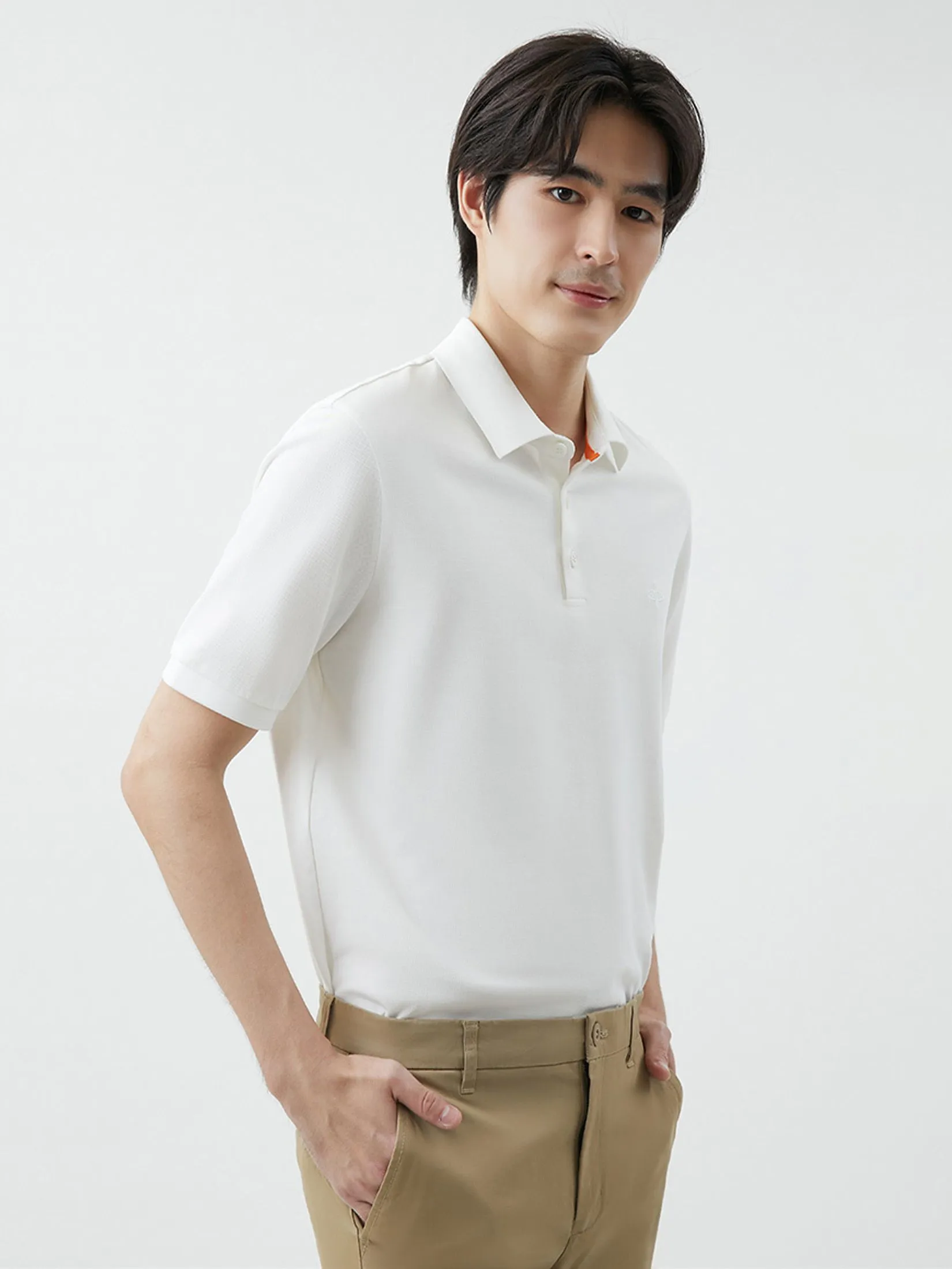 DAPPER DAPPER DP Iconic Polo Shirt White DAPPER DAPPER DP Iconic Polo Shirt White