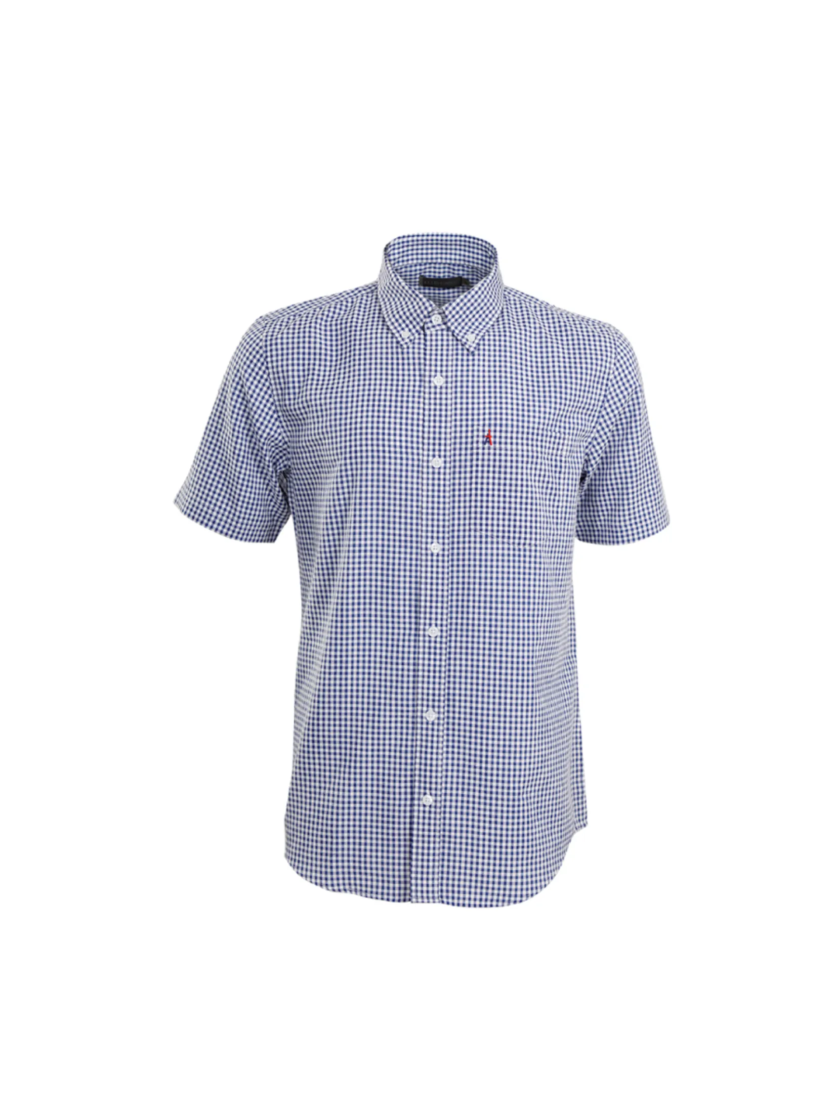 ELLE HOMME Men's short sleeved shirt W8B682 - White/Navy Blue ELLE HOMME Men's short sleeved shirt W8B682 - White/Navy Blue