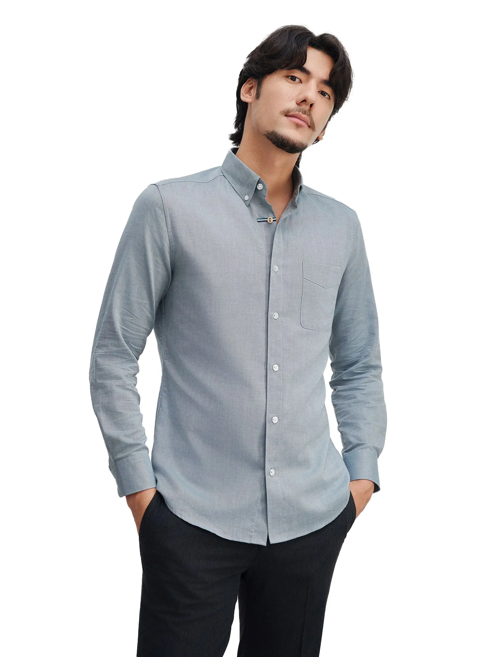 G2000 Men Clothing Wrinkle Free Cotton Casual Shirt  Smart Fit - Blue G2000 Men Clothing Wrinkle Free Cotton Casual Shirt  Smart Fit - Blue