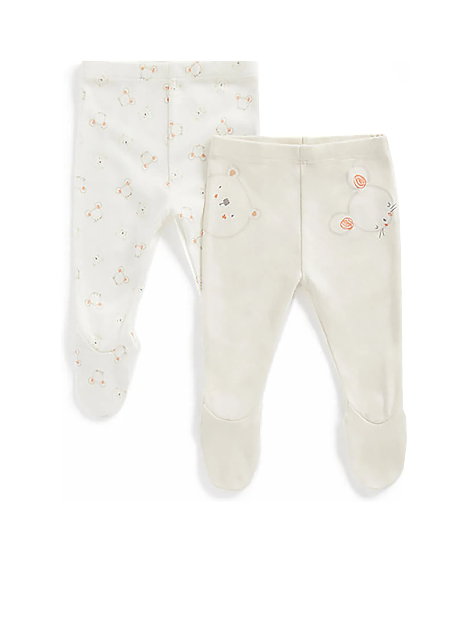 MOTHERCARE Unisex Toddler Leggings Bear Print Multi-Color MOTHERCARE Unisex Toddler Leggings Bear Print Multi-Color