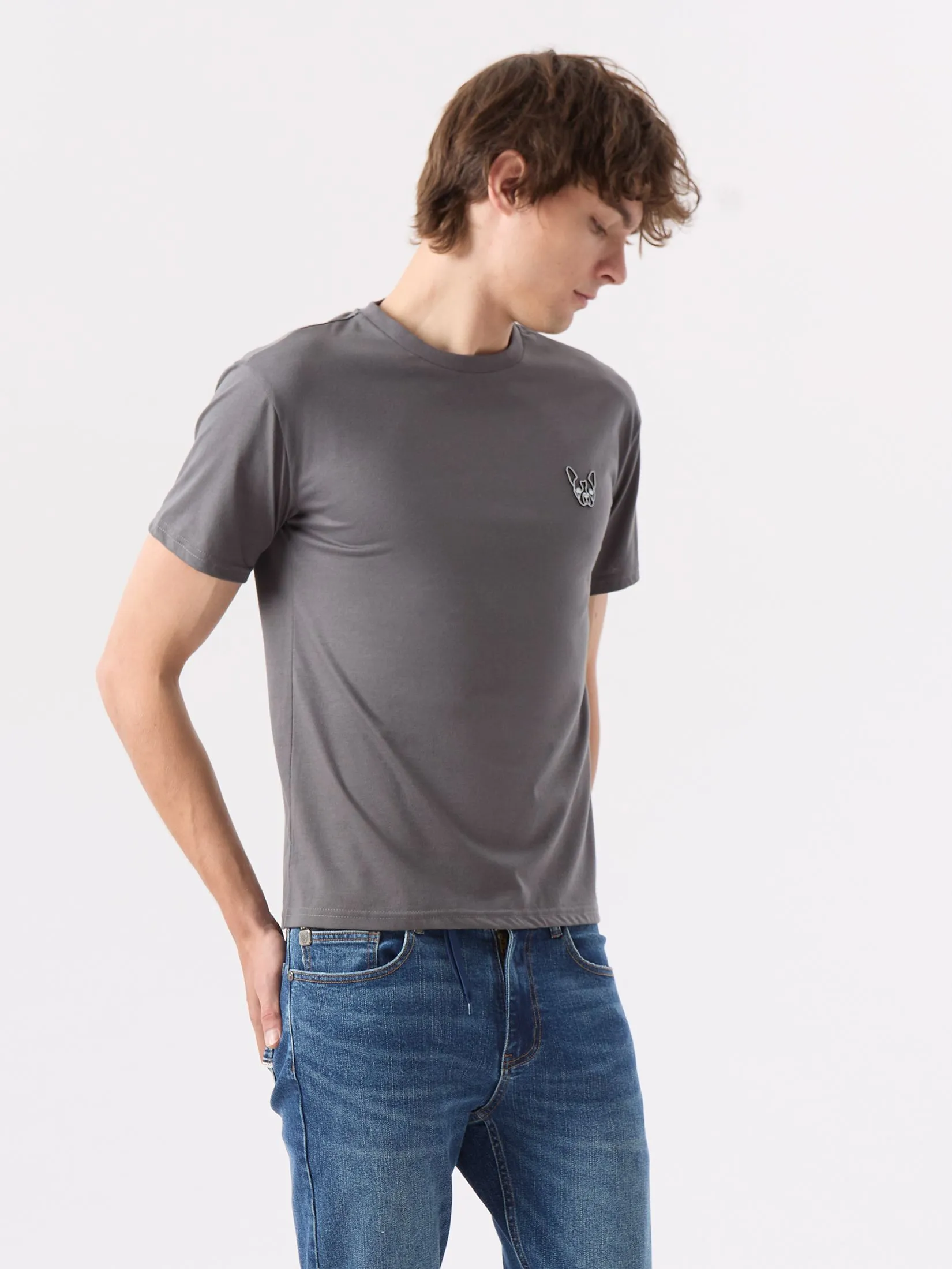 ESP Frenchie Eazy Tee Shirt Man Dark Grey ESP Frenchie Eazy Tee Shirt Man Dark Grey