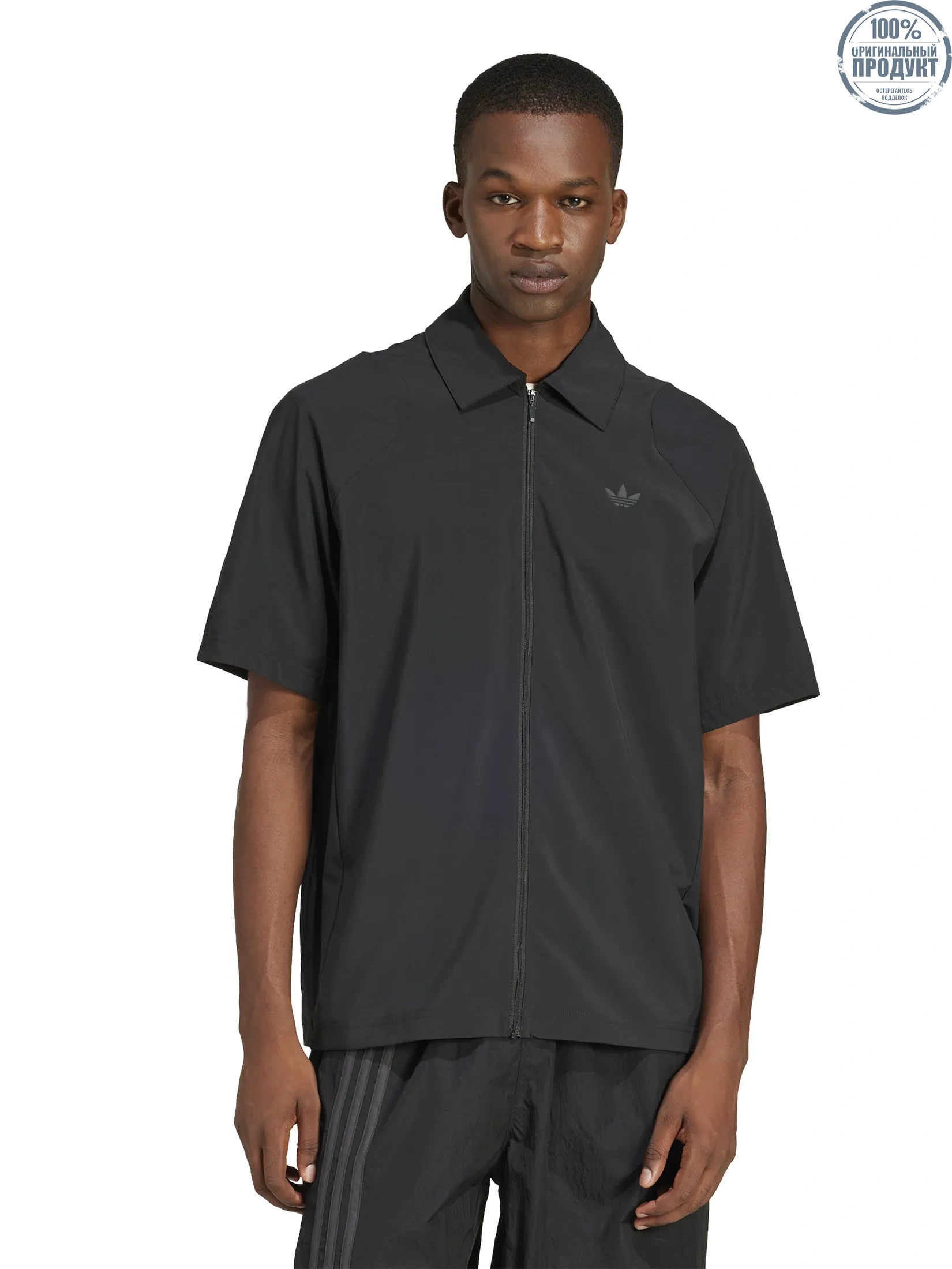 ADIDAS Men Shirt Fashion Cutline Black ADIDAS Men Shirt Fashion Cutline Black