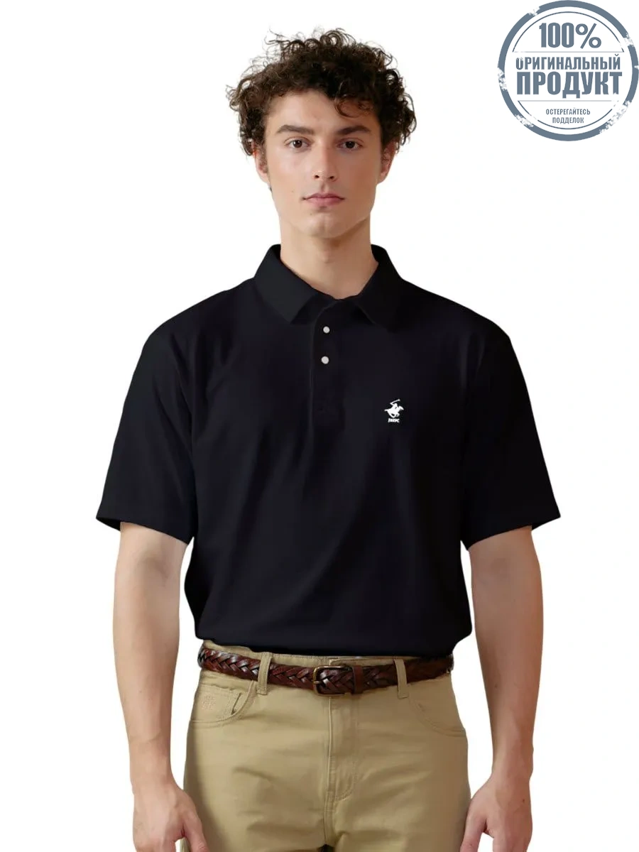 BEVERLY HILLS POLO CLUB Black Men Polo Shirts Model BN2C105 BEVERLY HILLS POLO CLUB Black Men Polo Shirts Model BN2C105