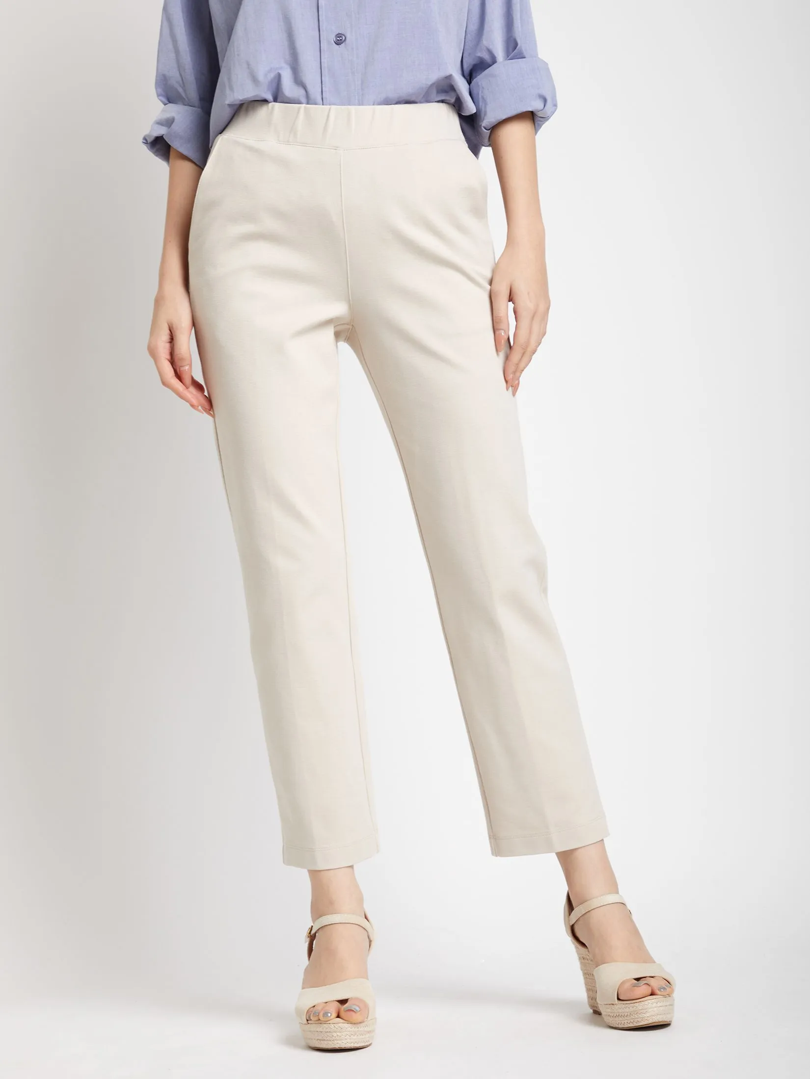 EASY PIECES Women Straight Pants Pockets EASY PIECES Women Straight Pants Pockets