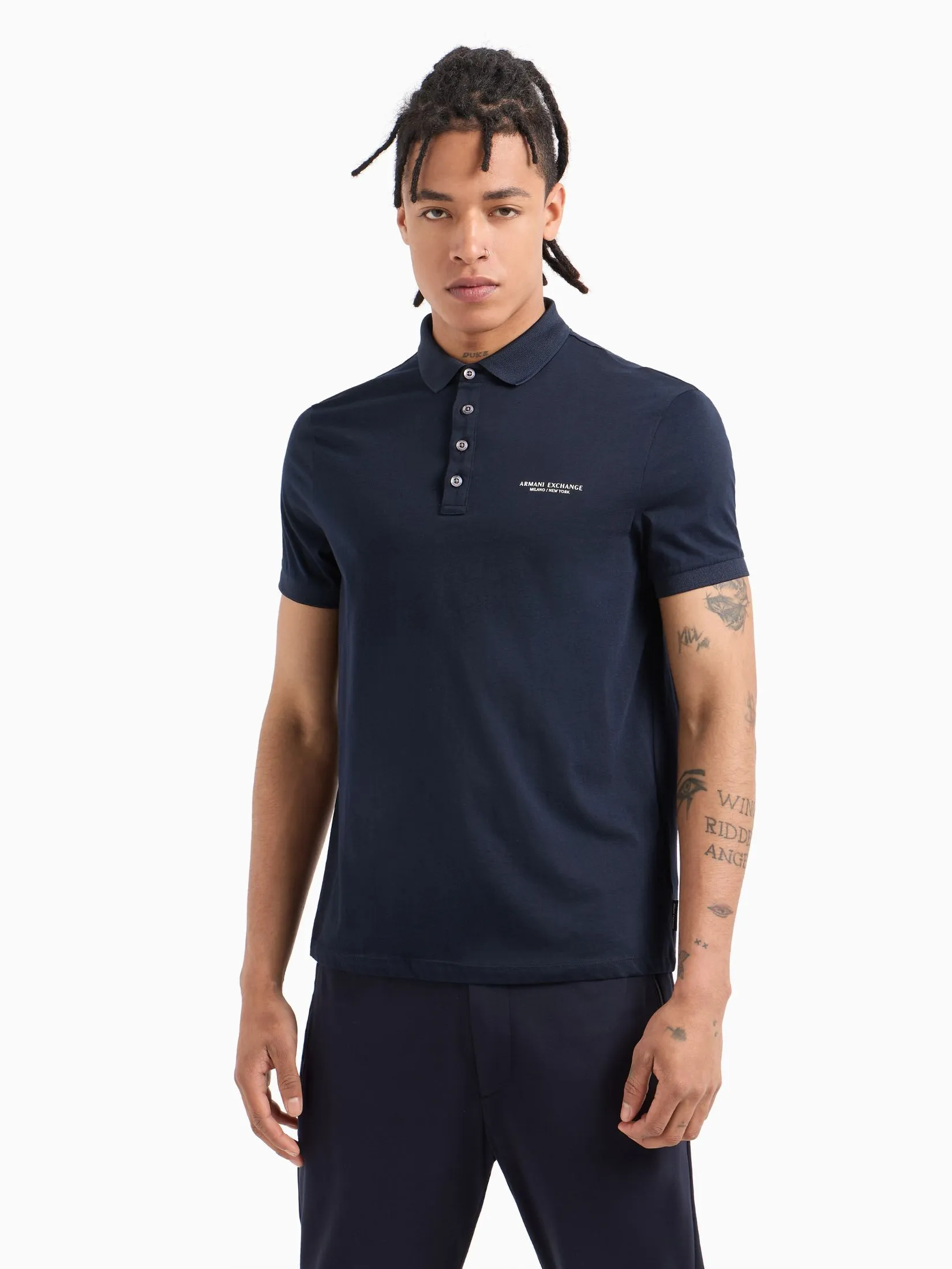 ARMANI EXCHANGE Polo Men 8NZF80-Z8H4Z-1510 Navy Blue ARMANI EXCHANGE Polo Men 8NZF80-Z8H4Z-1510 Navy Blue