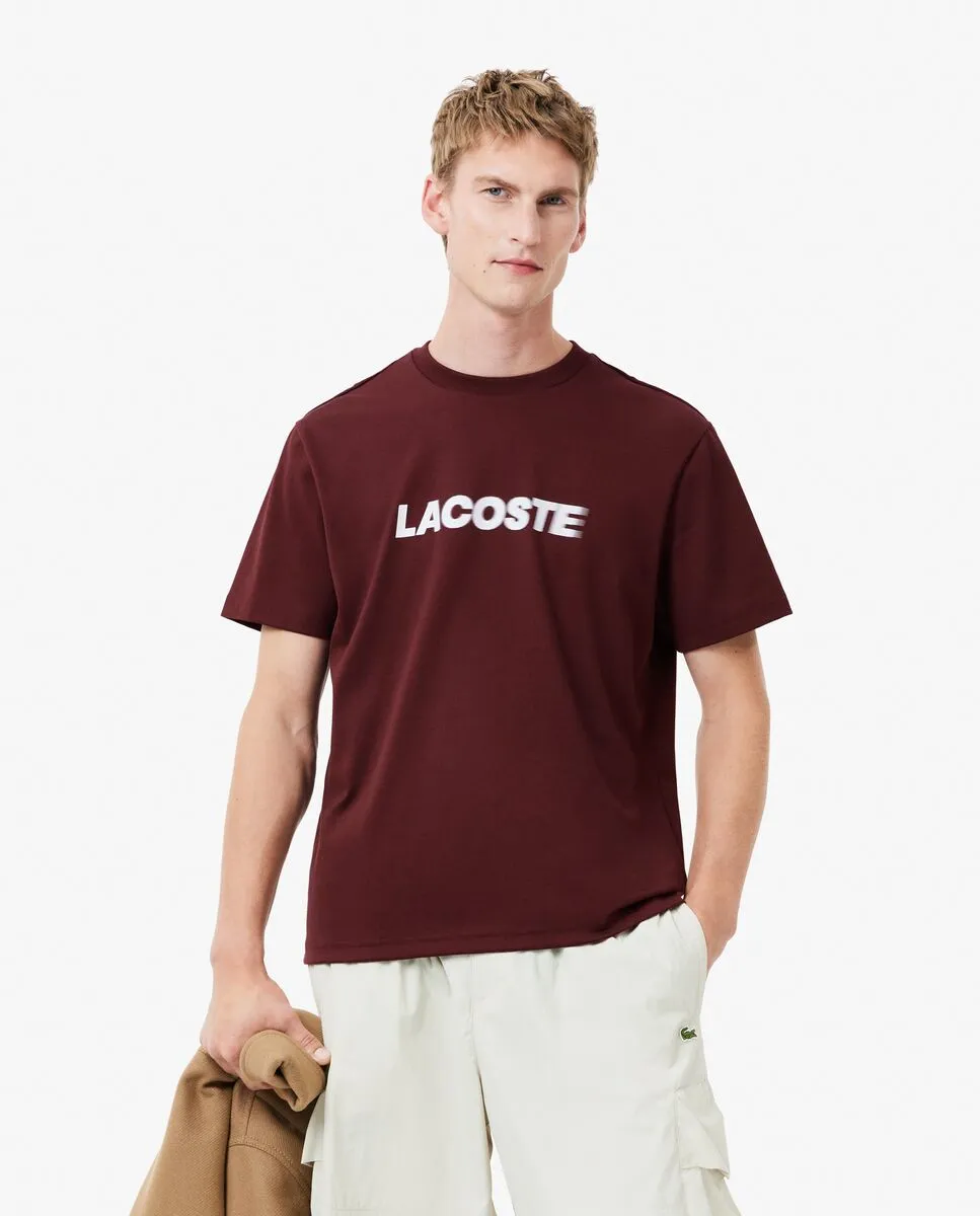 LACOSTE Heavy Cotton Logo T-shirt Red LACOSTE Heavy Cotton Logo T-shirt Red
