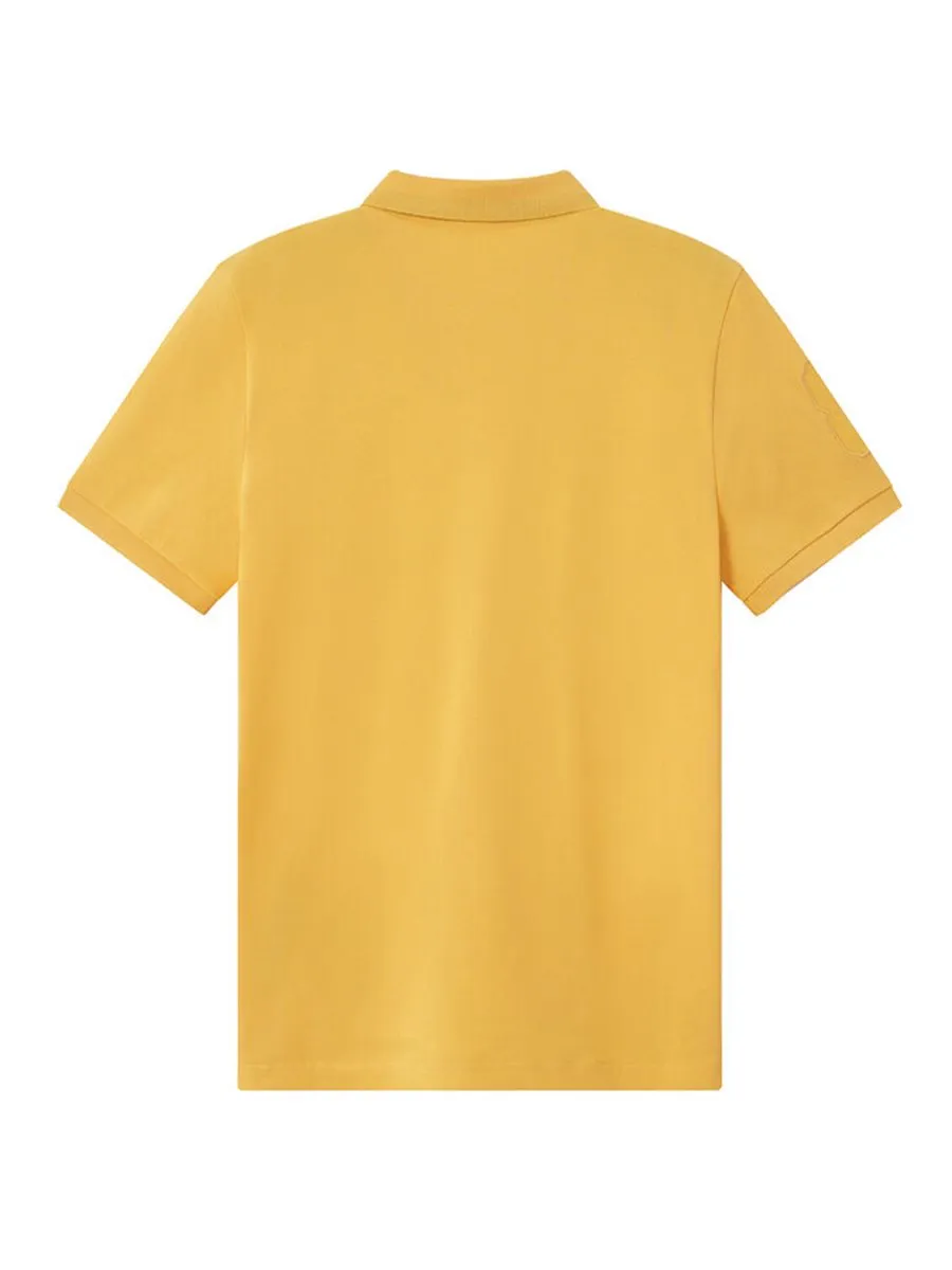 GIORDANO Men's Slim Fit 3D Lion Embroidery Polo Daffodil Yellow GIORDANO Men's Slim Fit 3D Lion Embroidery Polo Daffodil Yellow