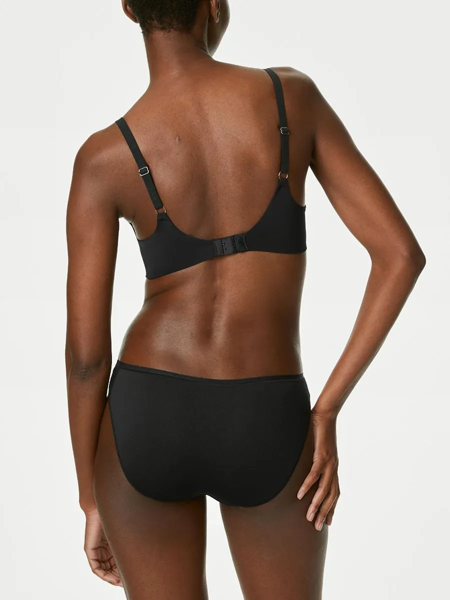MARKS & SPENCER Women Bikini Knickers 4pk Microfibre Black MARKS & SPENCER Women Bikini Knickers 4pk Microfibre Black